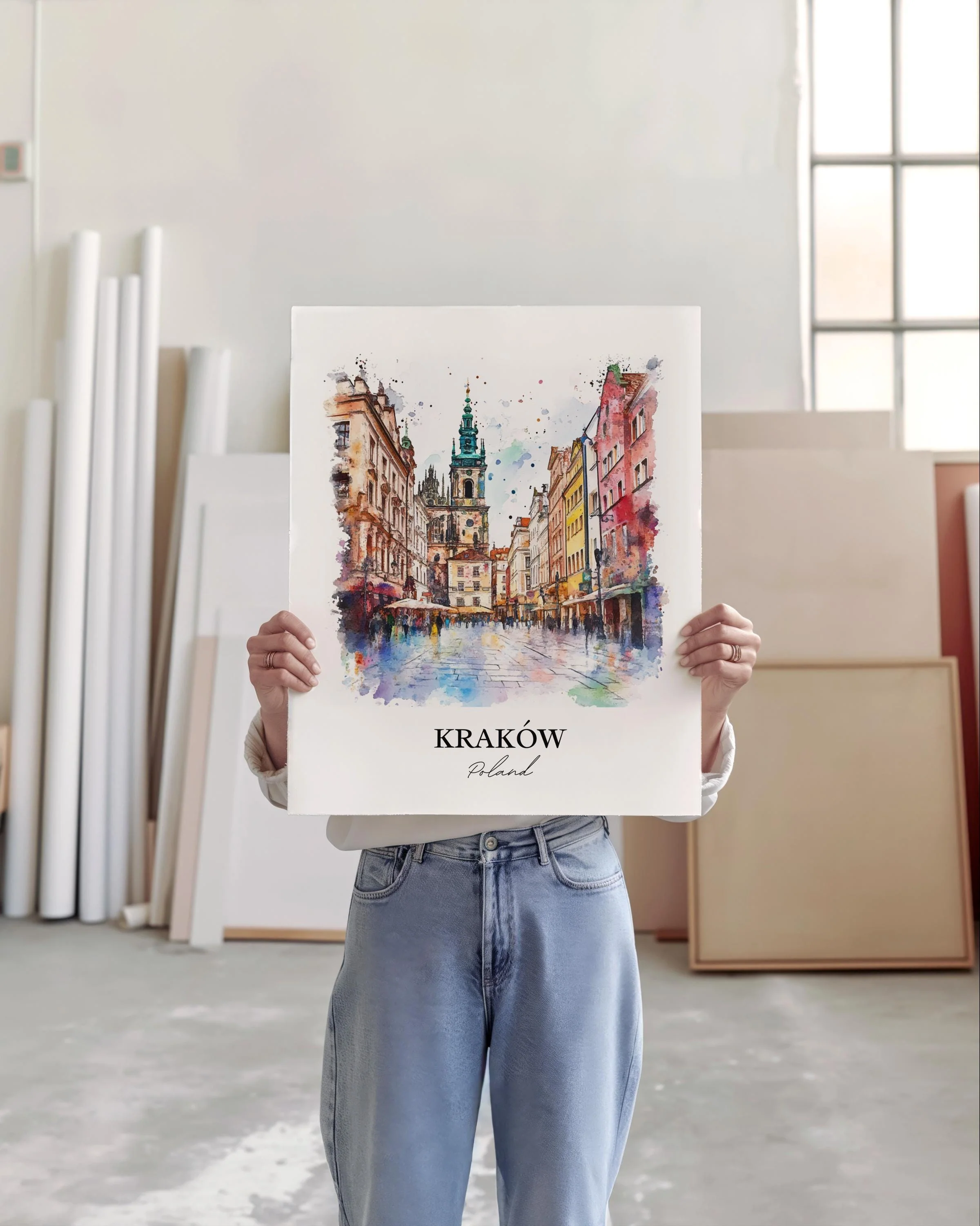 Kraków, Poland – Watercolor Art Print - Image 3