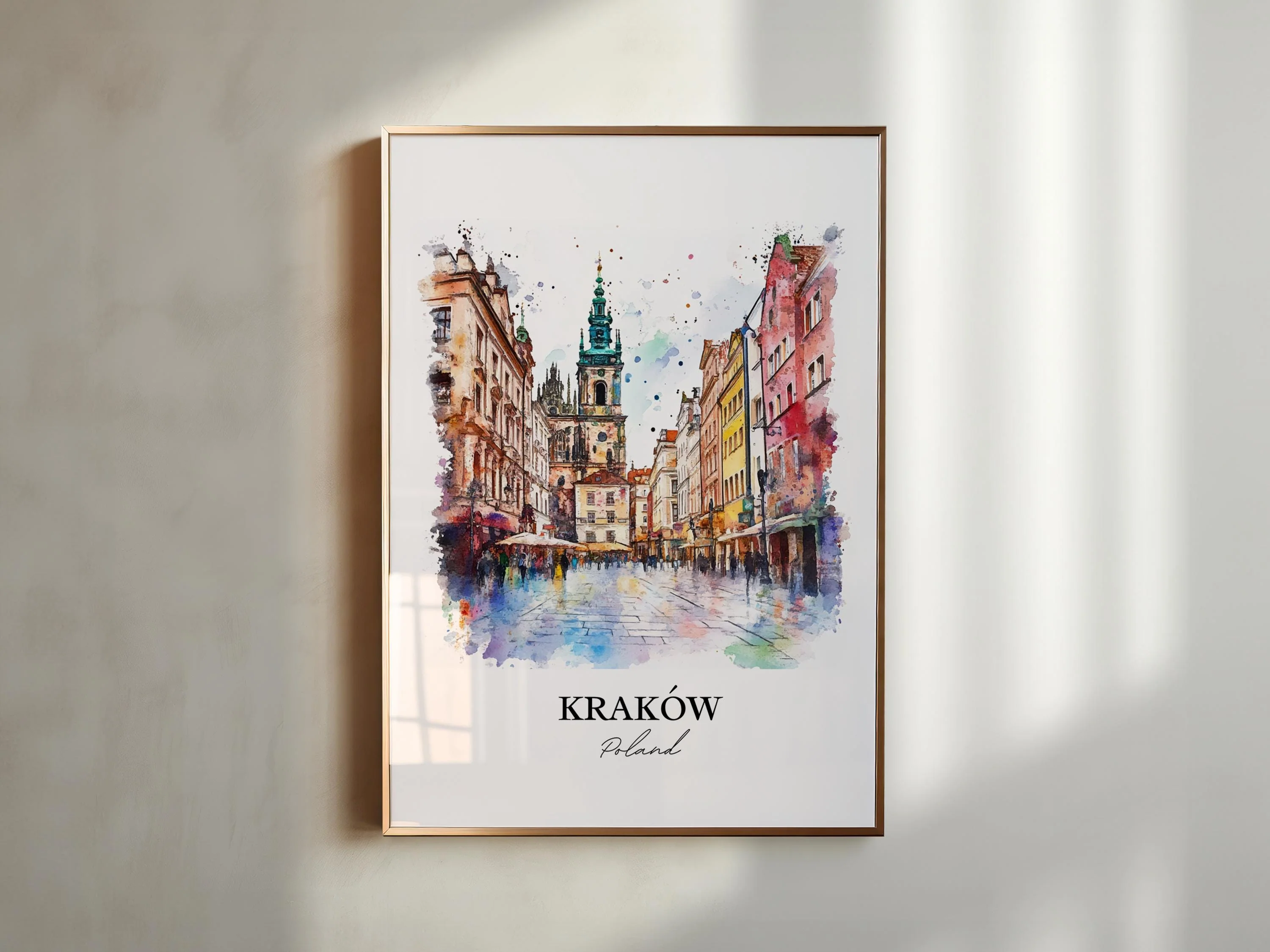 Kraków, Poland – Watercolor Art Print - Image 4