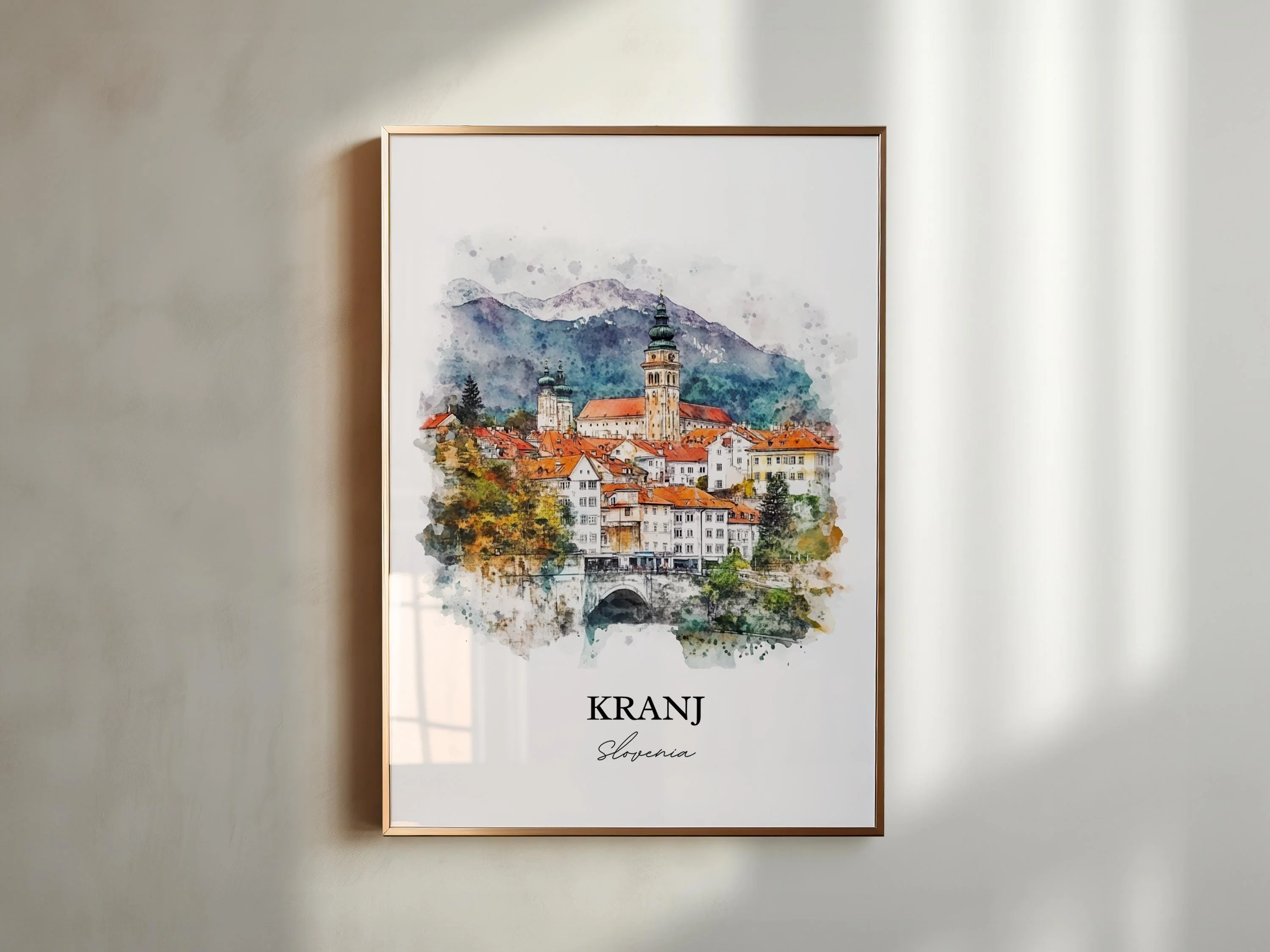 Kranj, Slovenia – Watercolor Art Print - Image 5