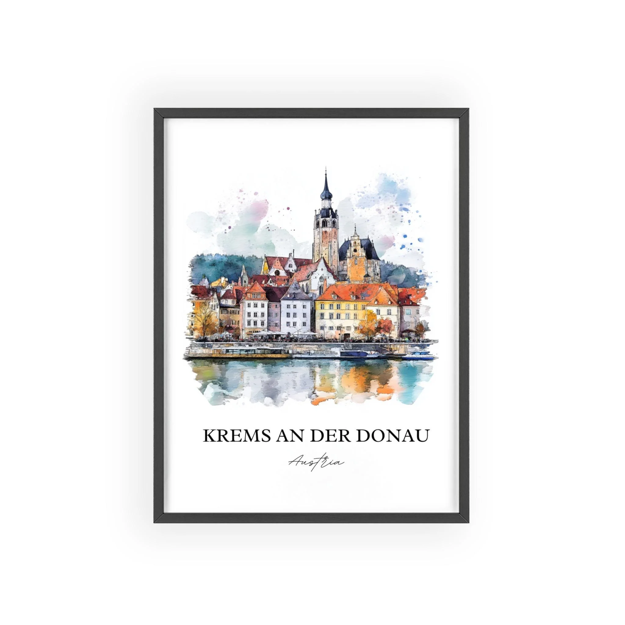 Krems an der Donau, Austria – Watercolor Art Print - Image 7