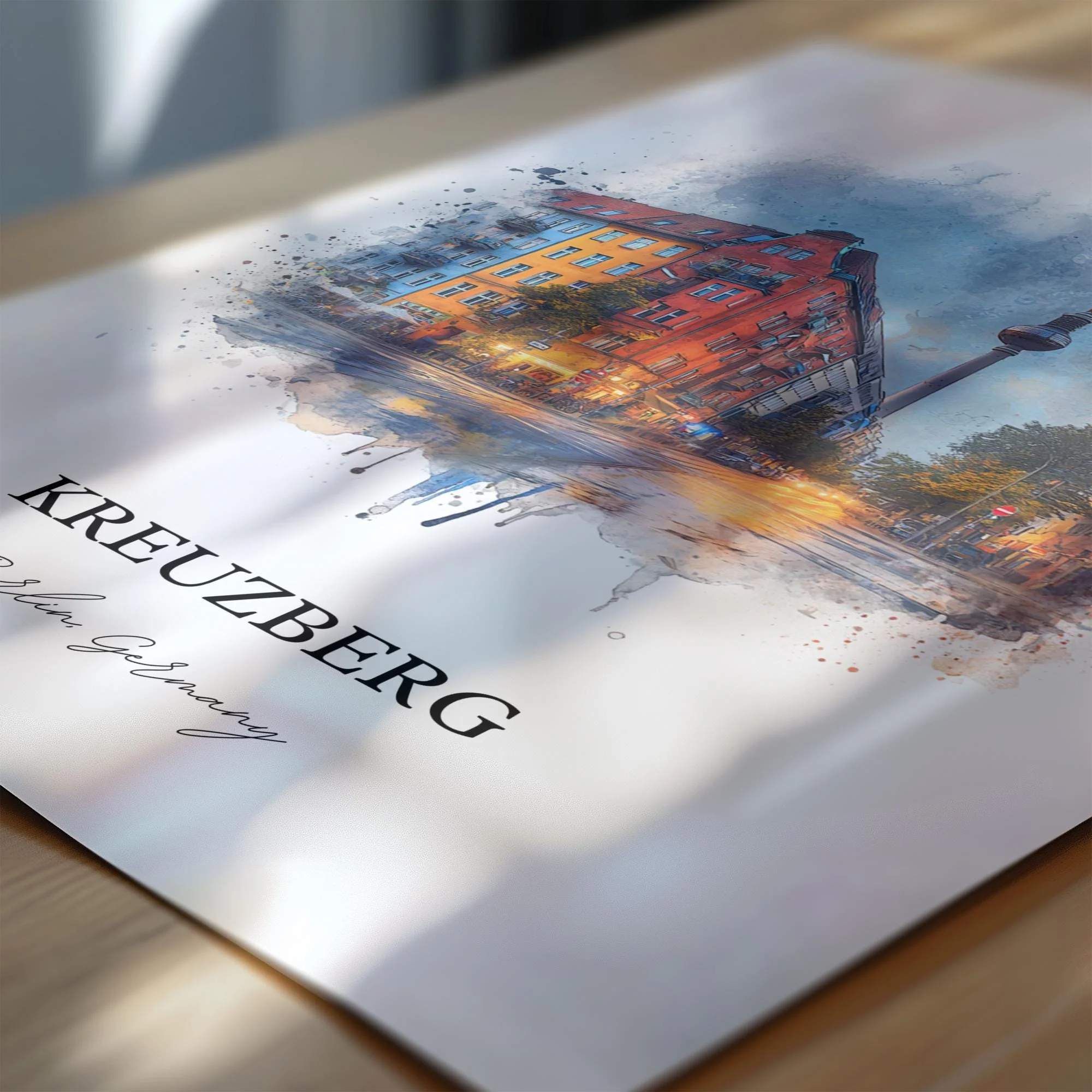Kreuzberg, Germany – Watercolor Art Print - Image 2