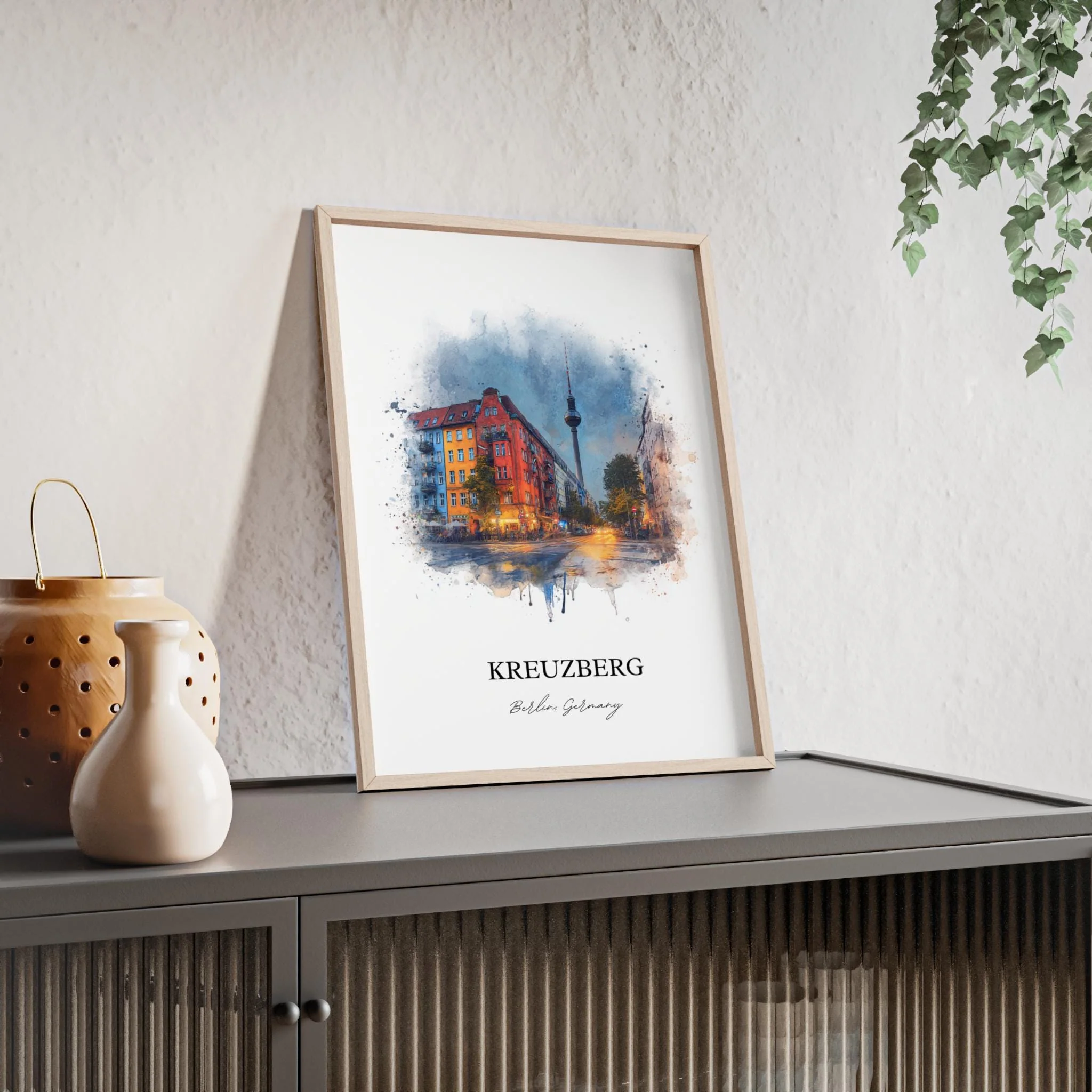Kreuzberg, Germany – Watercolor Art Print - Image 4