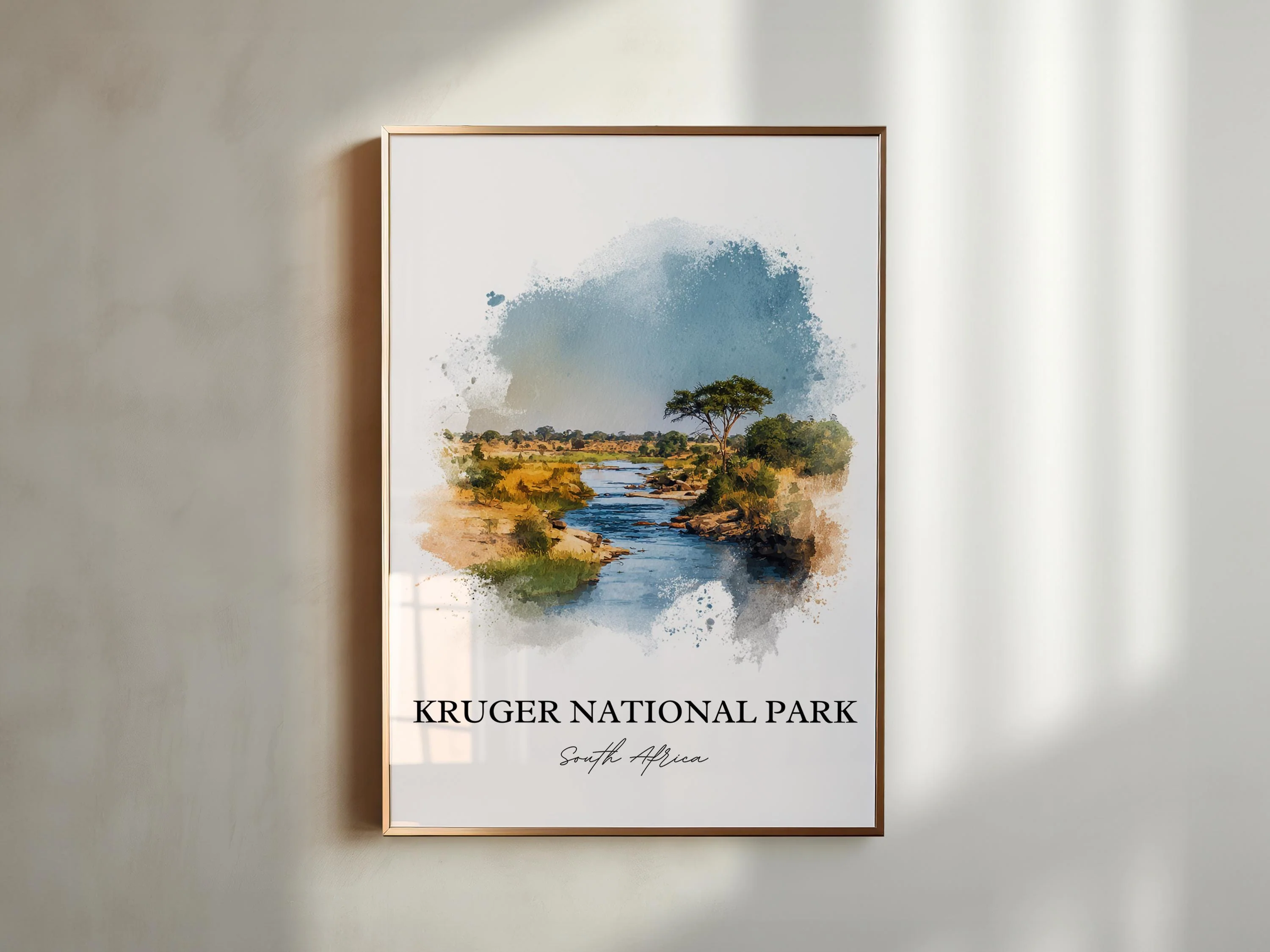 Kruger National Park, South Africa – Watercolor Art Print - Image 3