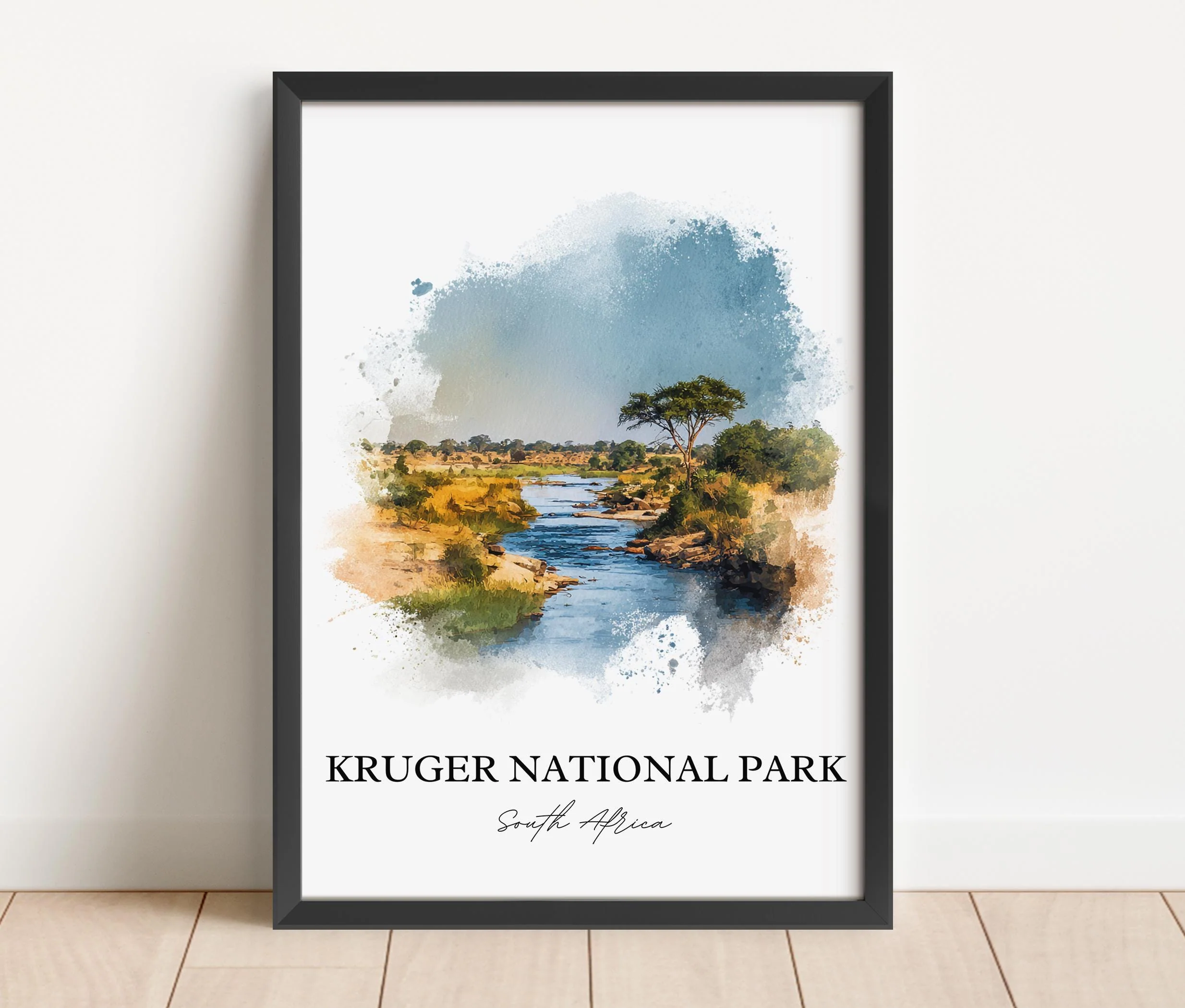 Kruger National Park, South Africa – Watercolor Art Print - Image 4