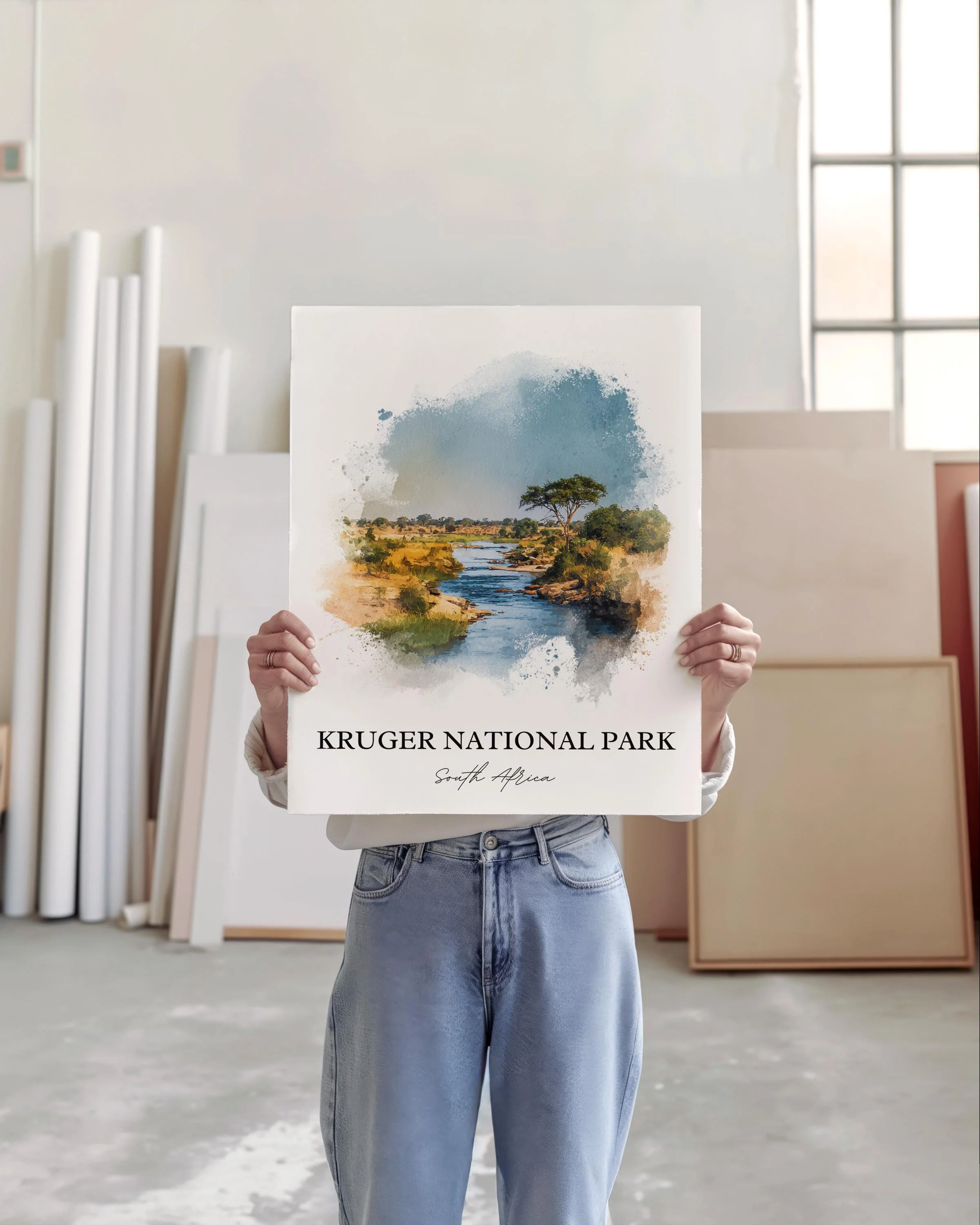Kruger National Park, South Africa – Watercolor Art Print - Image 5