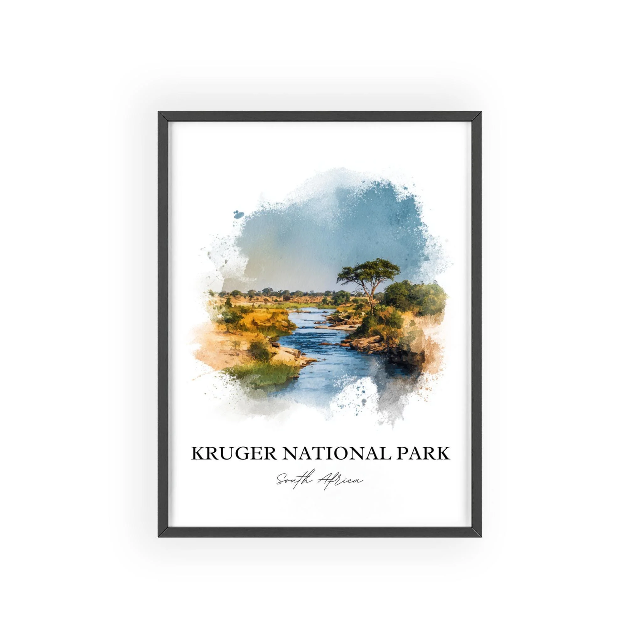 Kruger National Park, South Africa – Watercolor Art Print - Image 7