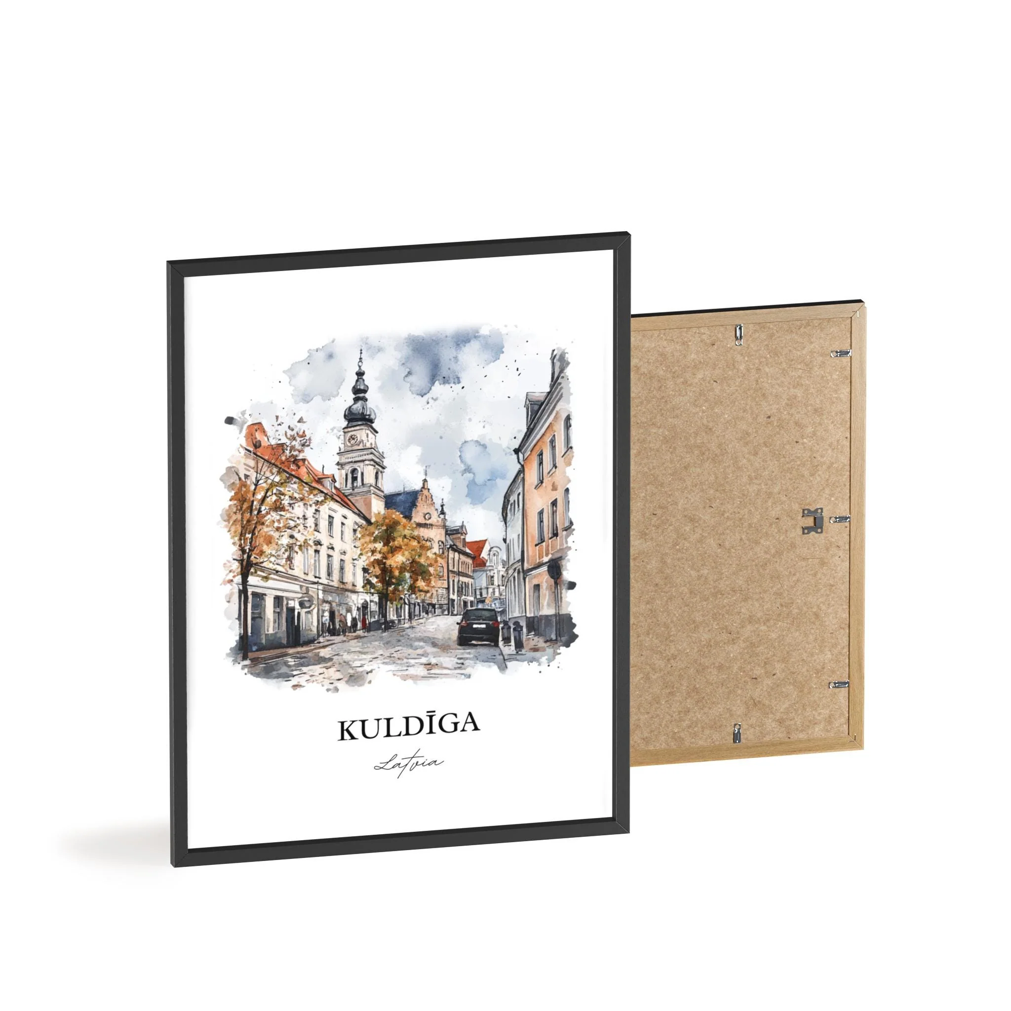 Kuldiga, Latvia – Watercolor Art Print - Image 8