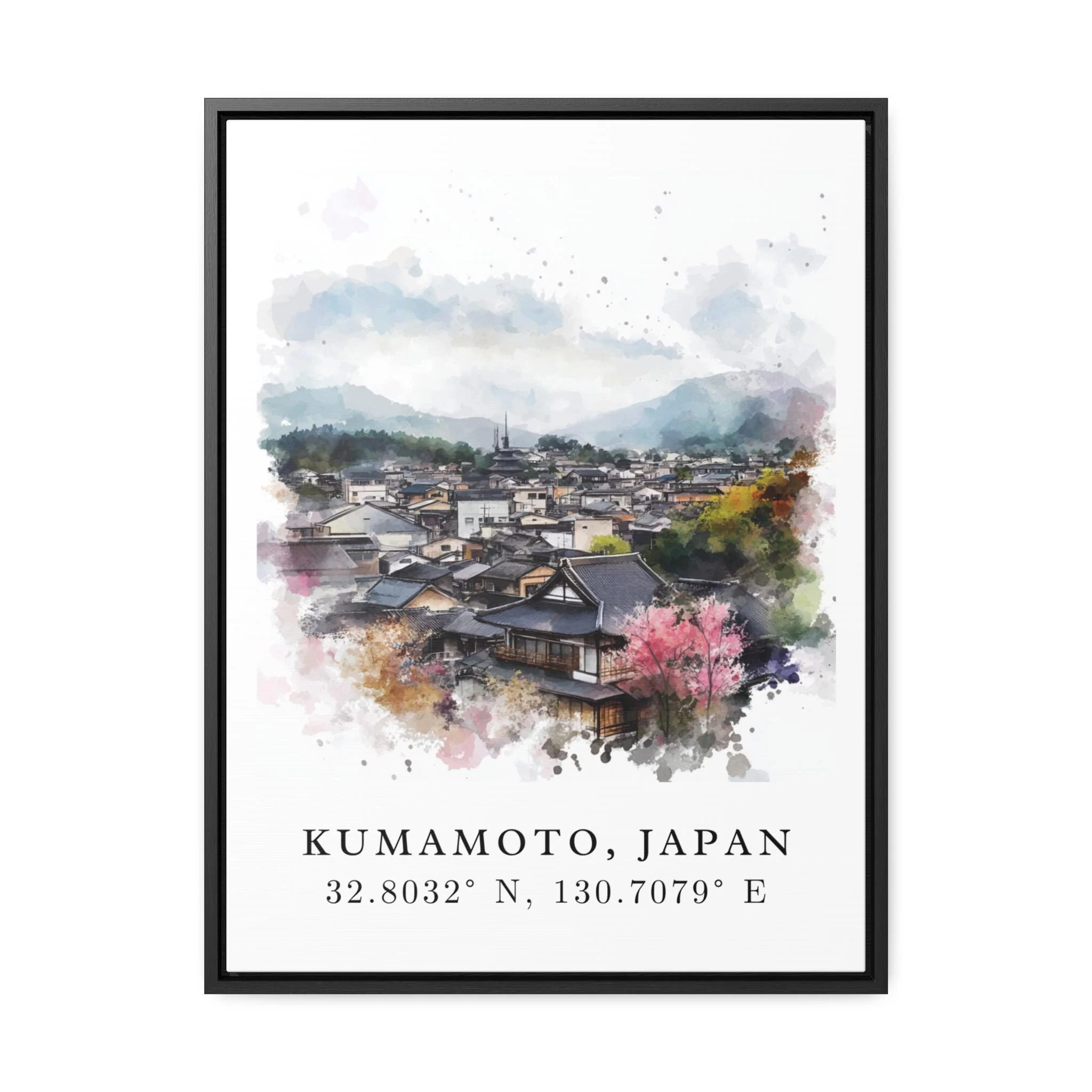 Kumamoto, Japan – Watercolor Art Print - Image 6