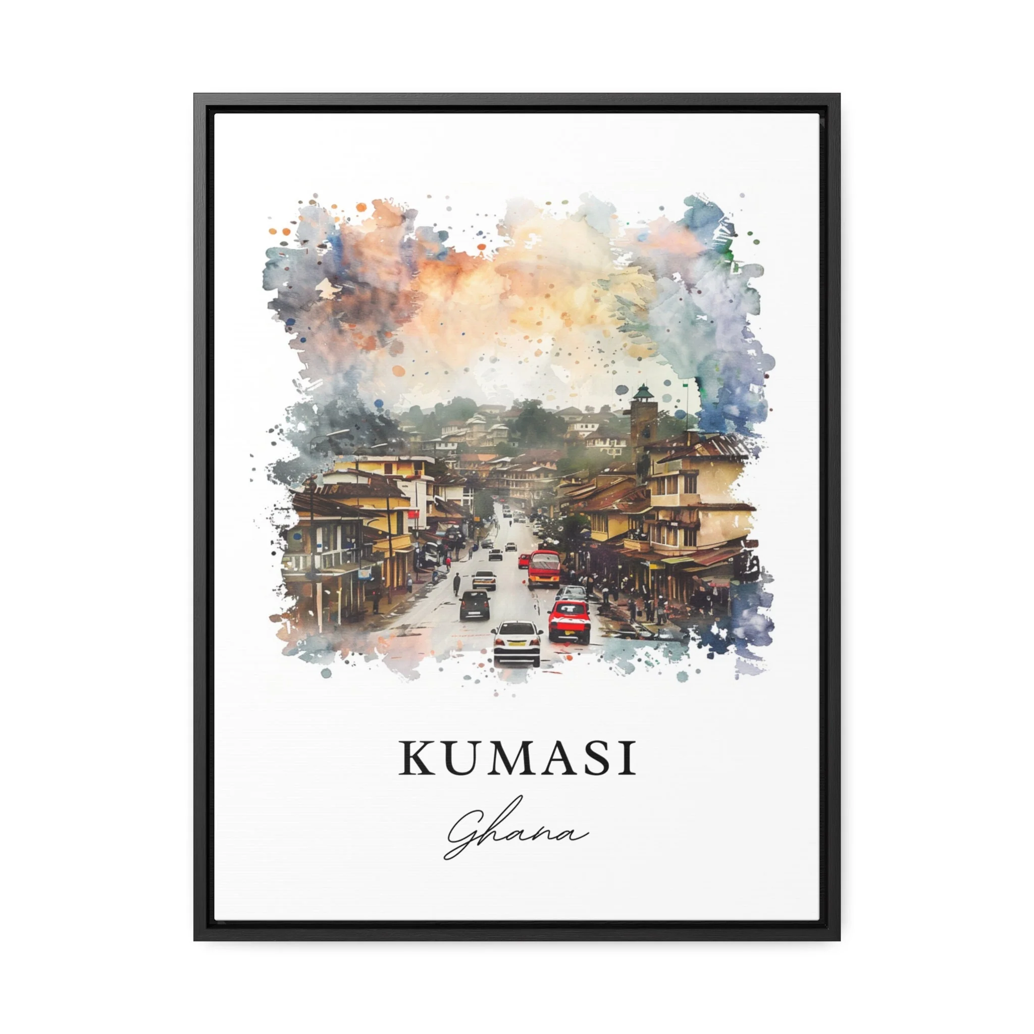 Kumasi, Ghana – Watercolor Art Print
