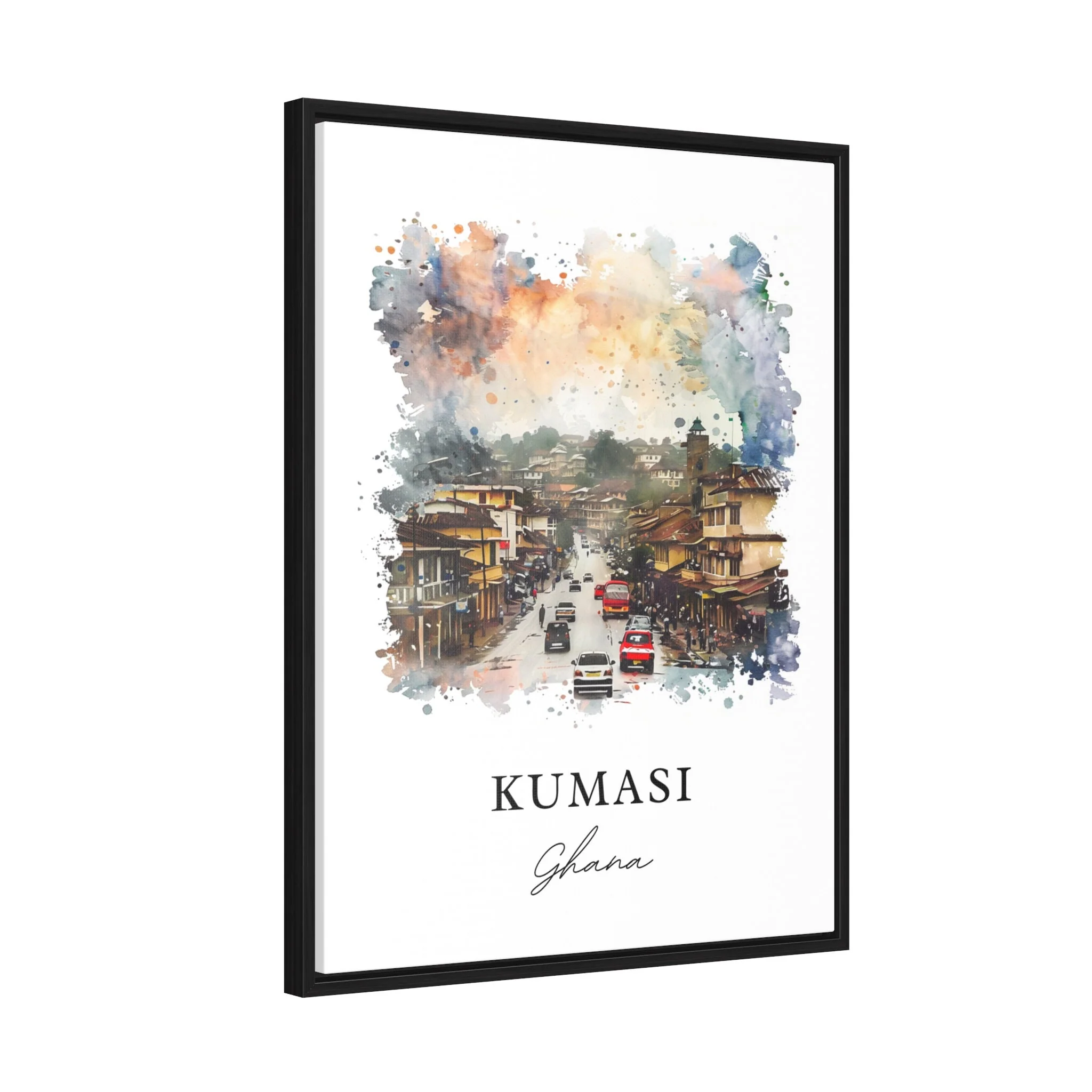 Kumasi, Ghana – Watercolor Art Print - Image 2
