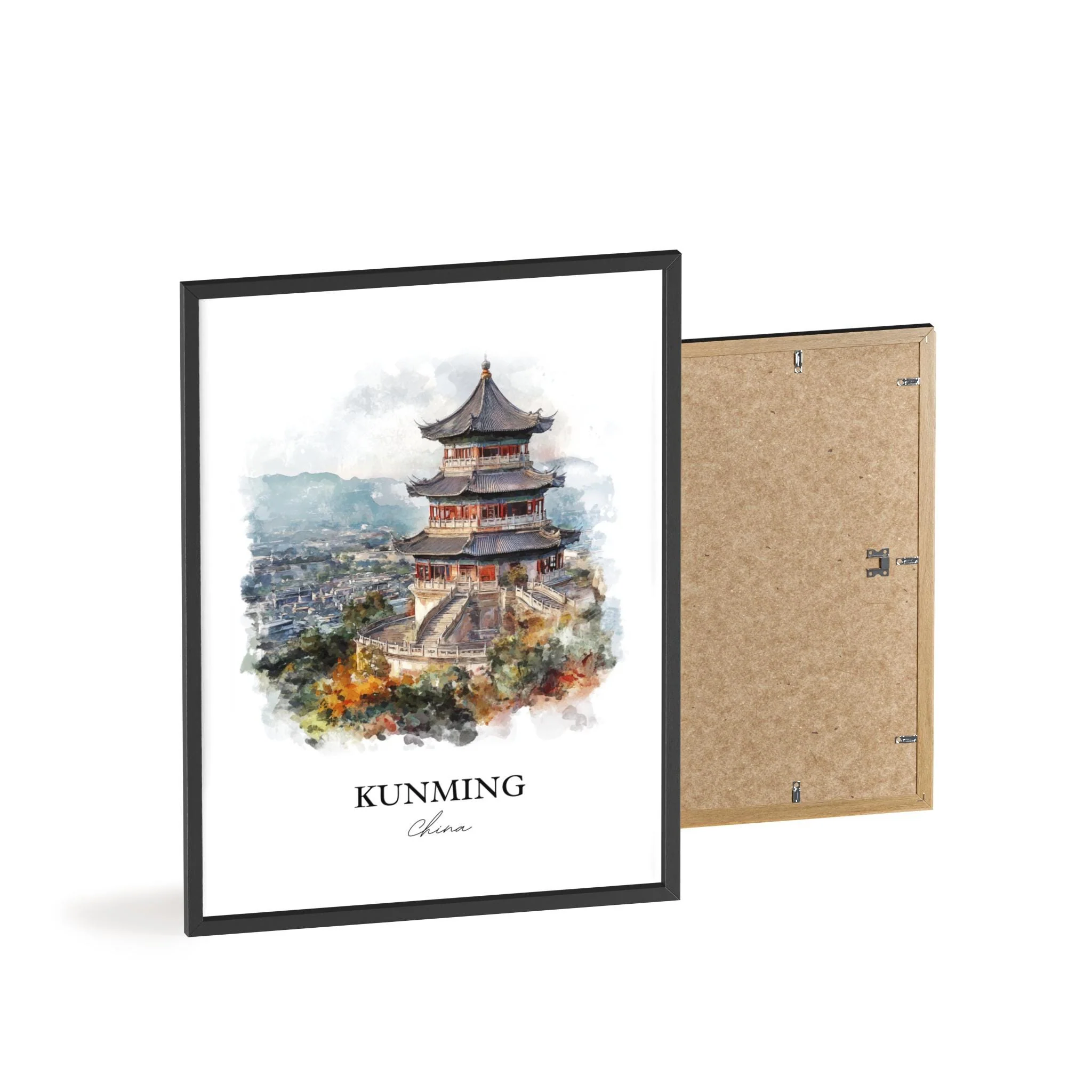Kunming, China – Watercolor Art Print - Image 8