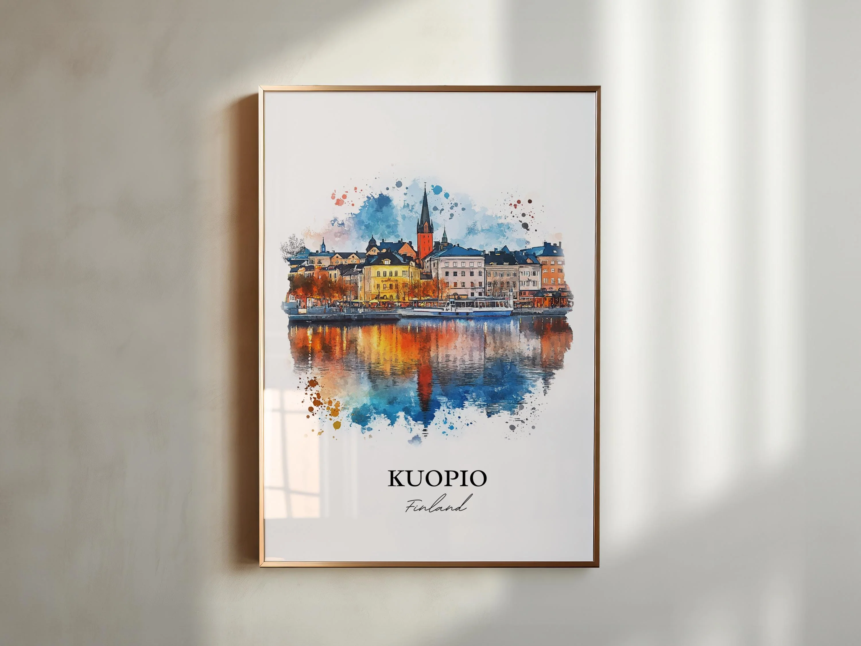 Kuopio, Finland – Watercolor Art Print - Image 4