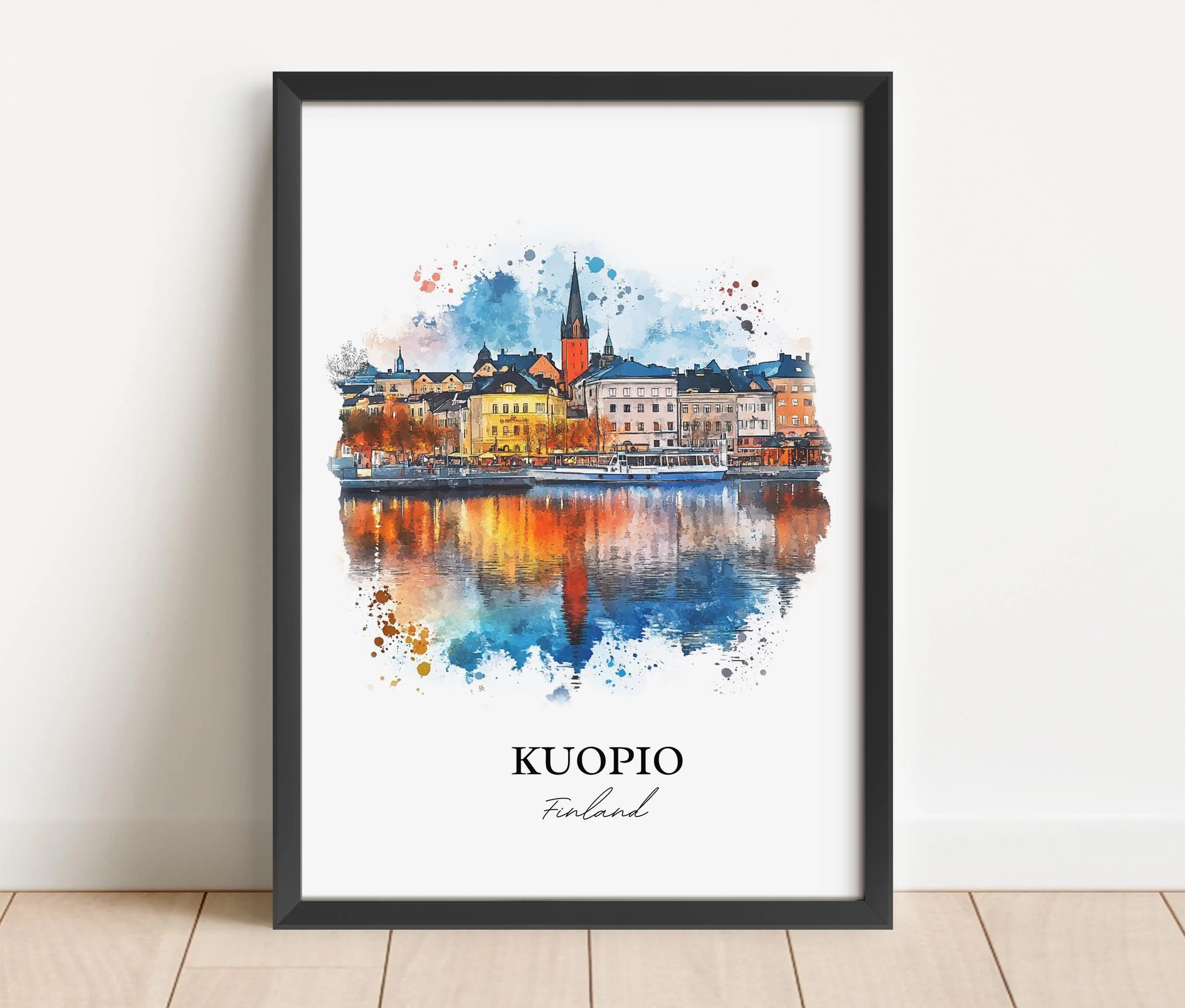 Kuopio, Finland – Watercolor Art Print - Image 6