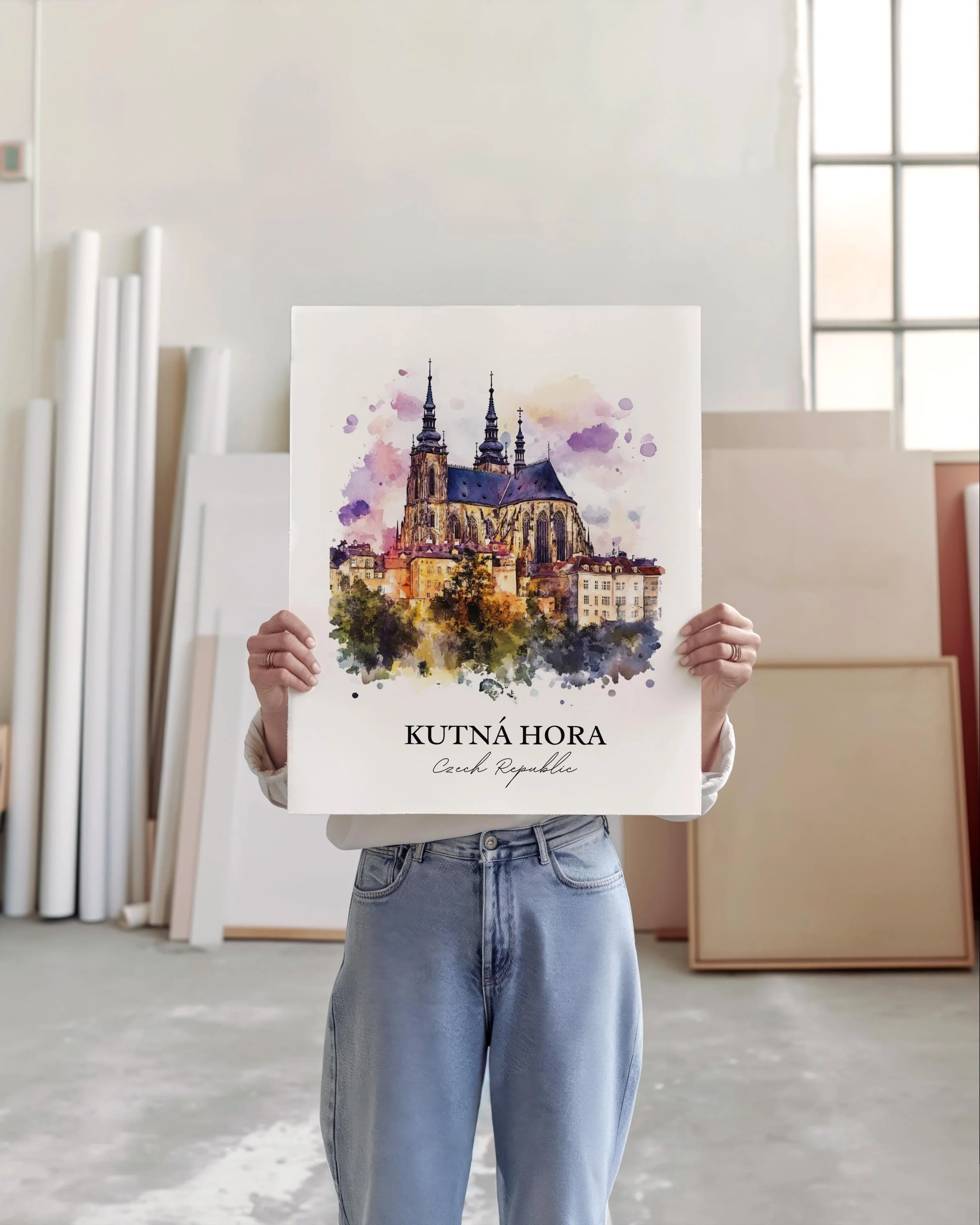 Kutna Hora, Czech Republic – Watercolor Art Print - Image 4
