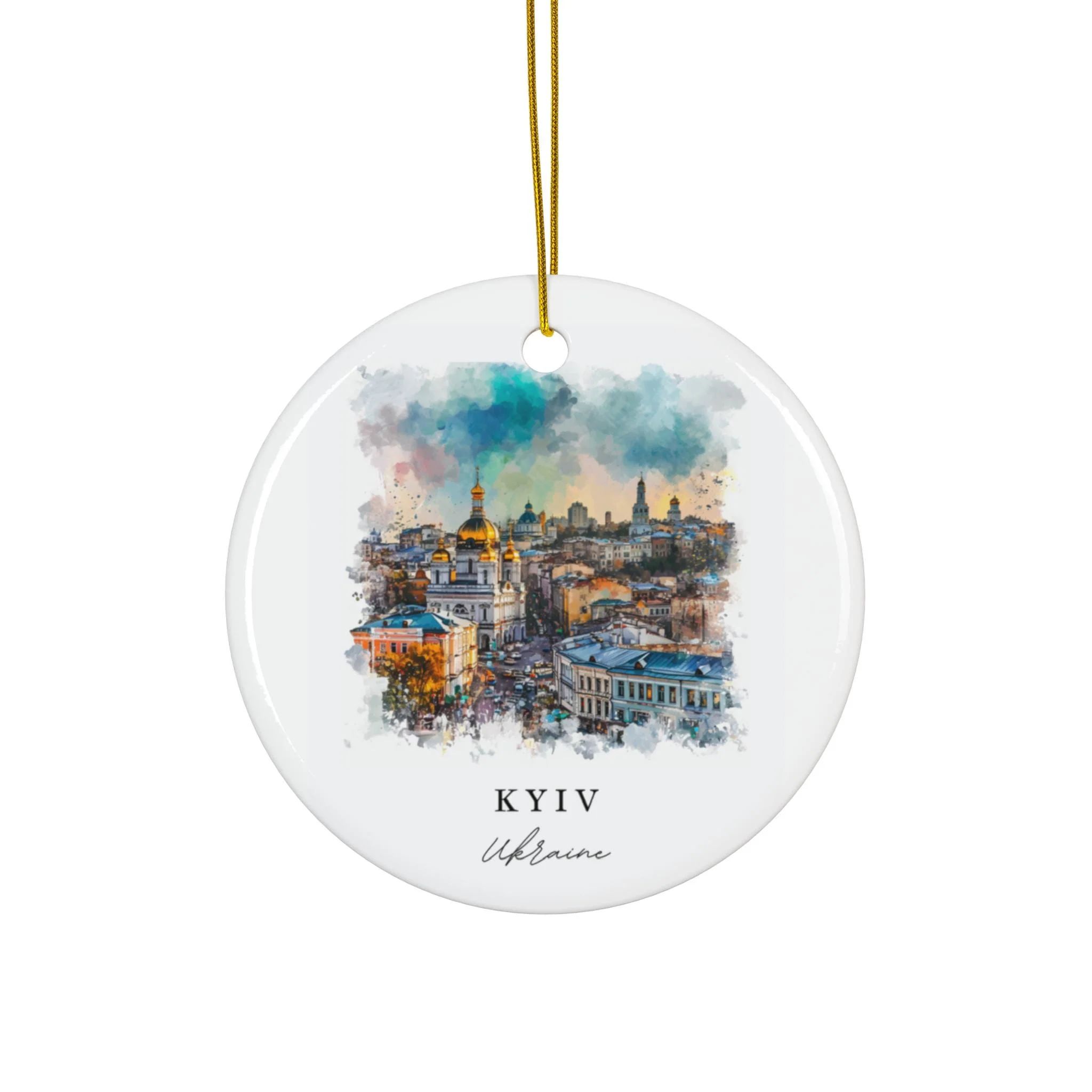 Kyiv Ukraine Ornament: Unique Kyiv Souvenir, Kyiv Xmas Decor, and Authentic Kyiv Ukraine Christmas Gift