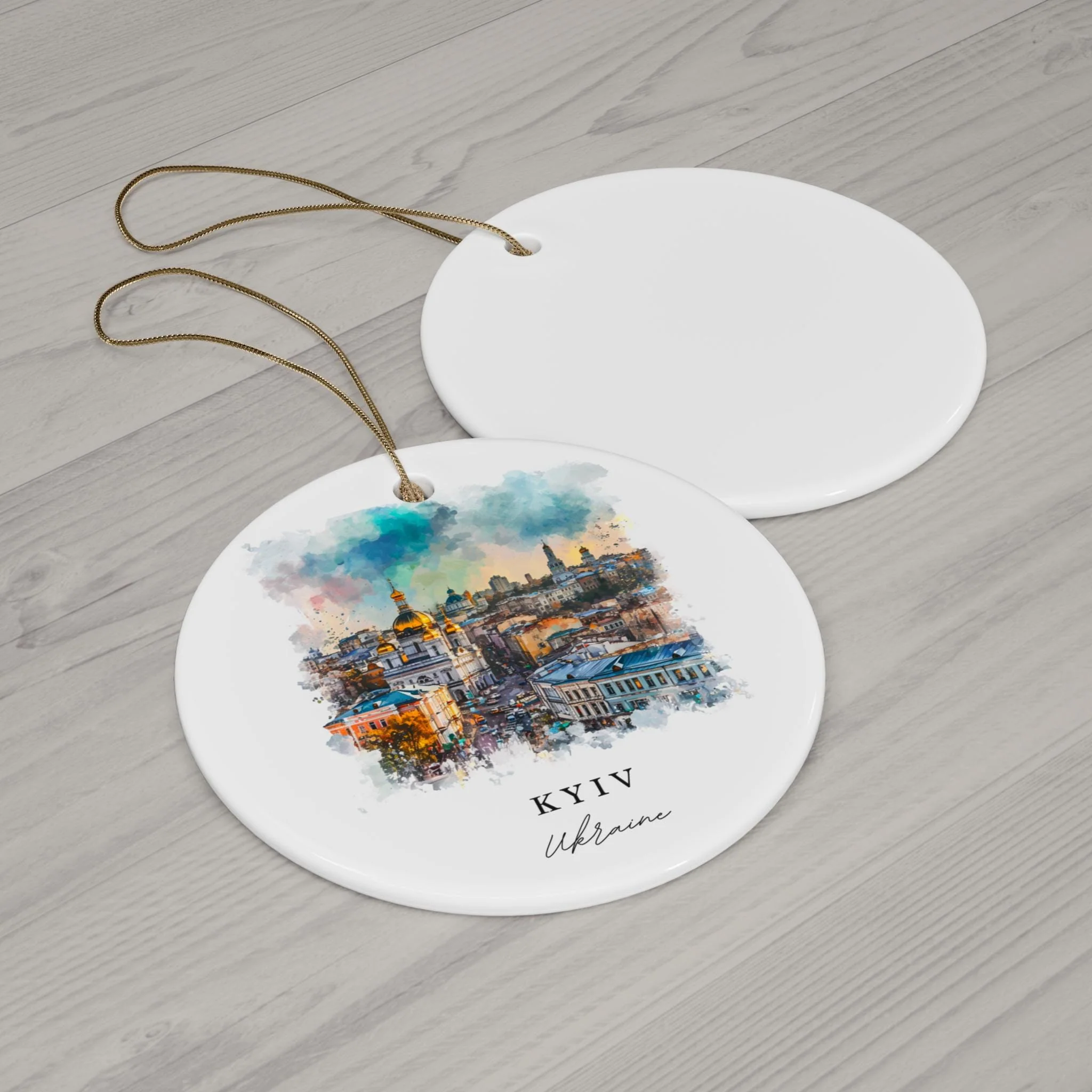 Kyiv Ukraine Ornament: Unique Kyiv Souvenir, Kyiv Xmas Decor, and Authentic Kyiv Ukraine Christmas Gift - Image 2
