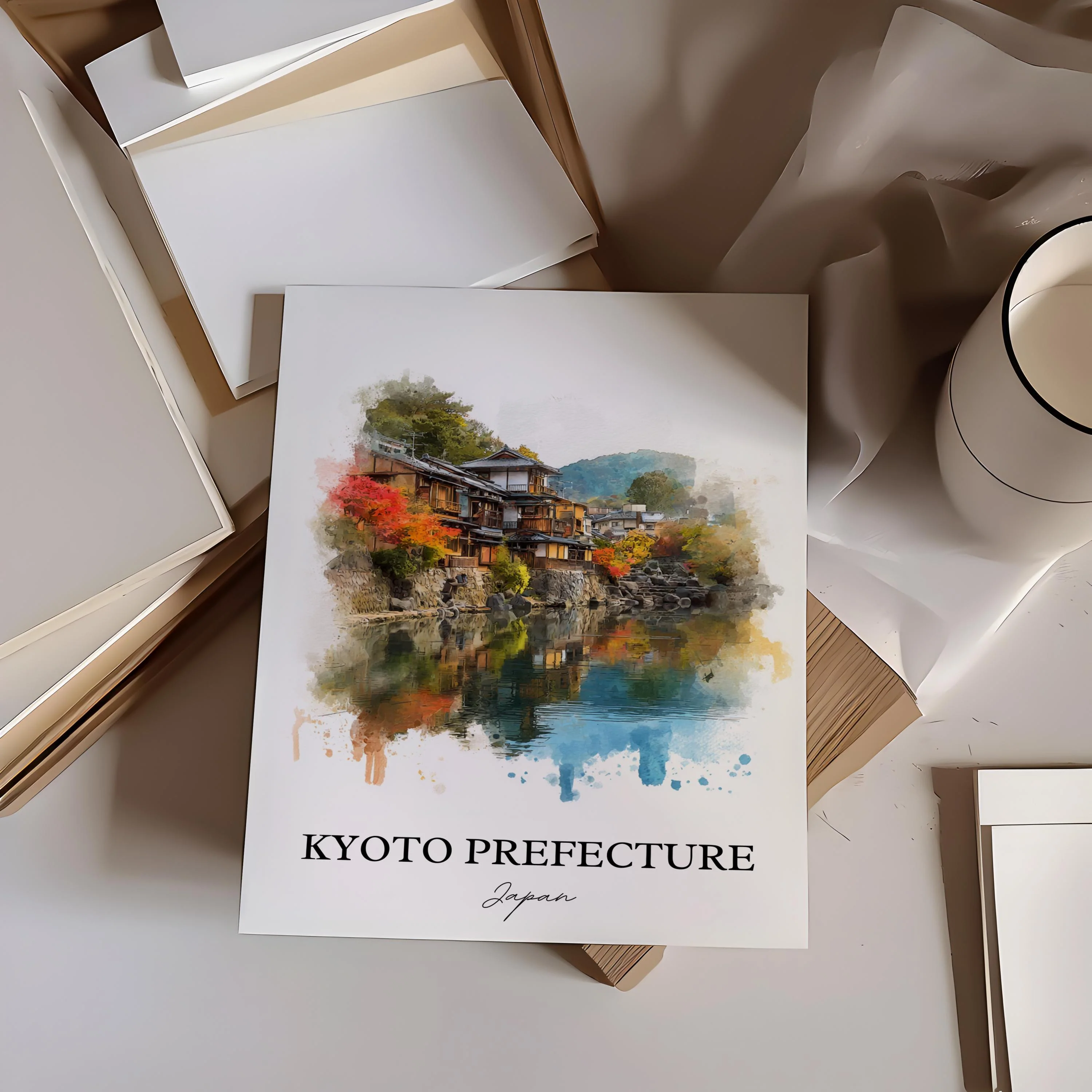 Kyoto, Japan – Watercolor Art Print - Image 5