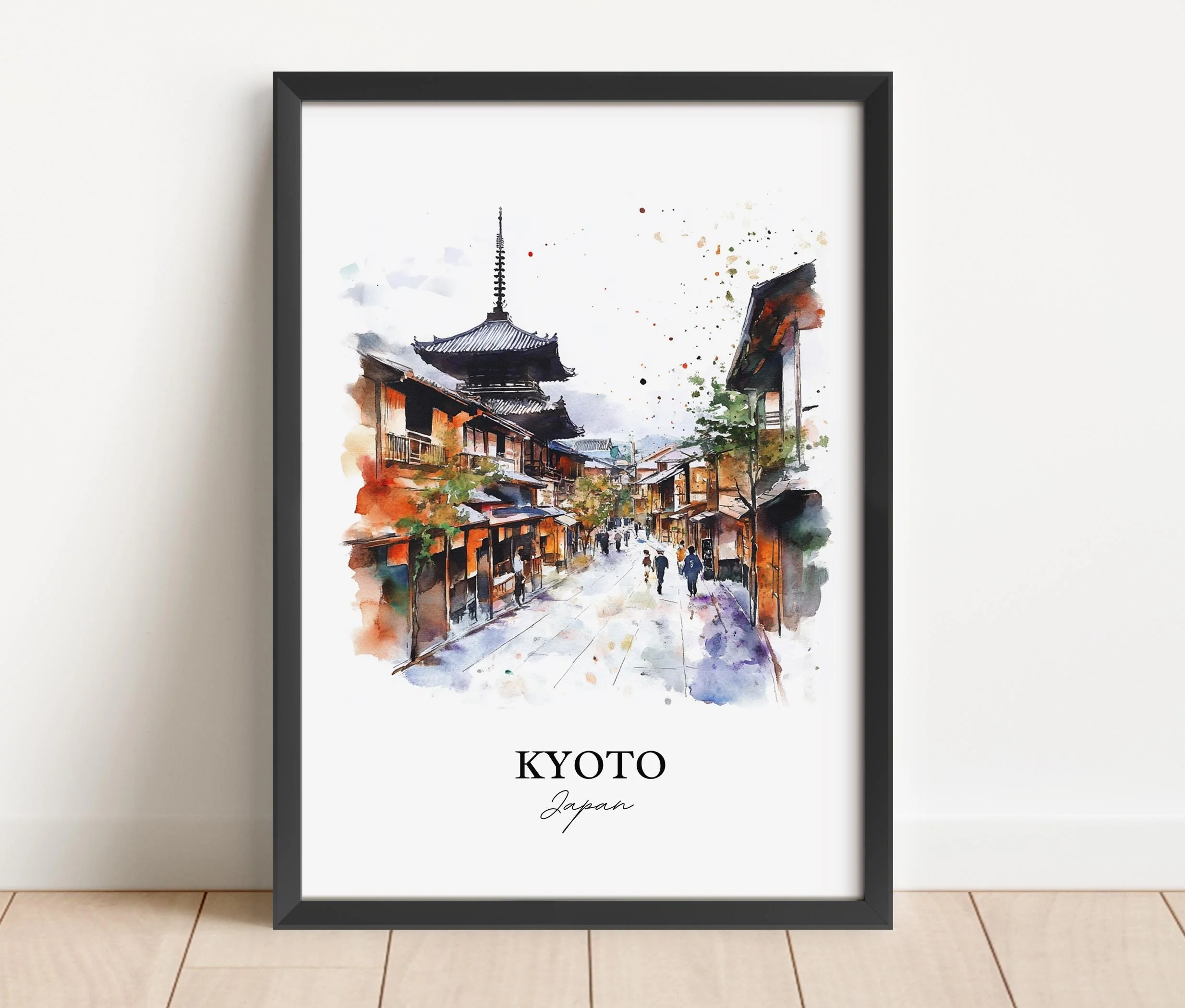 Kyoto, Japan – Watercolor Art Print - Image 5