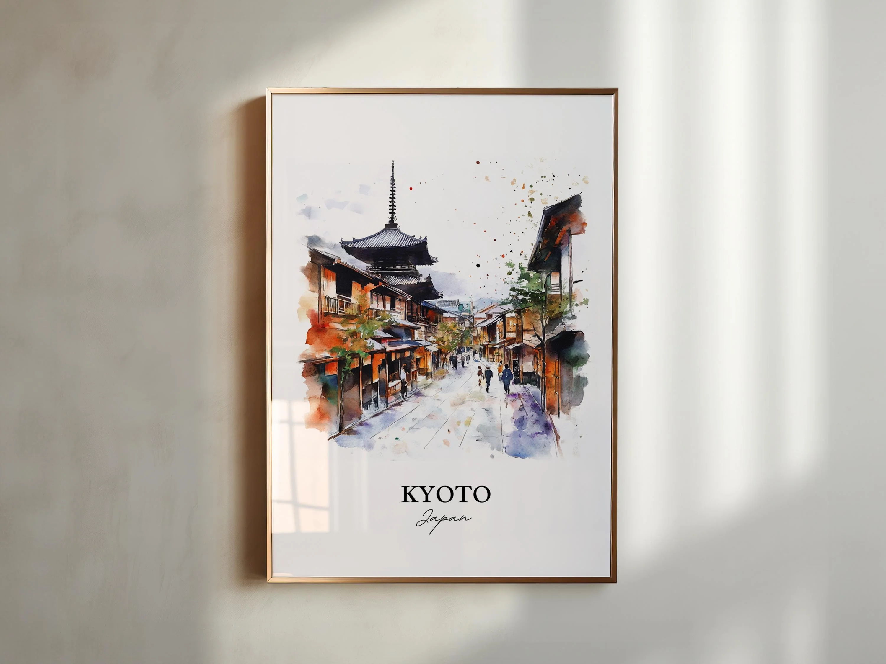 Kyoto, Japan – Watercolor Art Print - Image 6