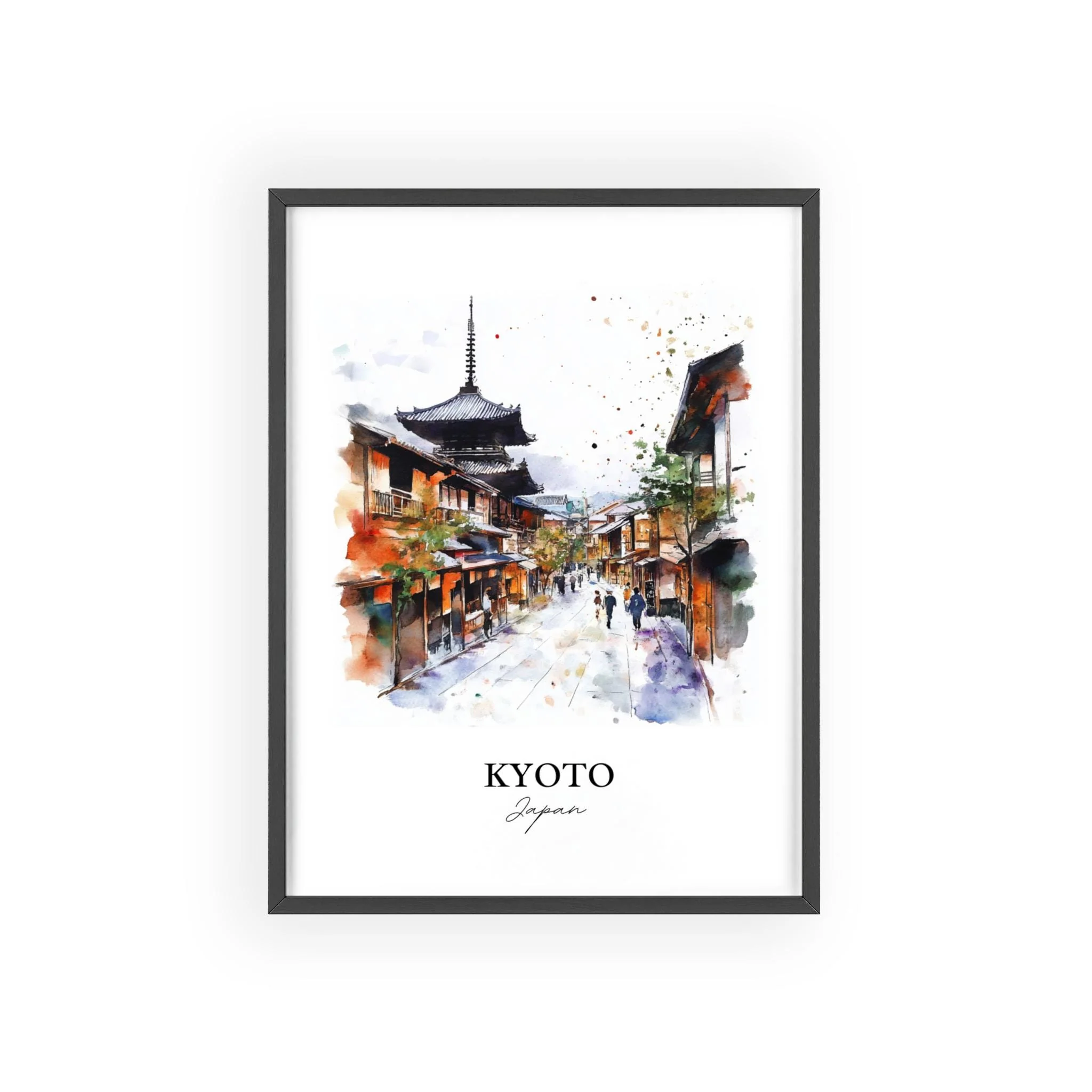 Kyoto, Japan – Watercolor Art Print - Image 7