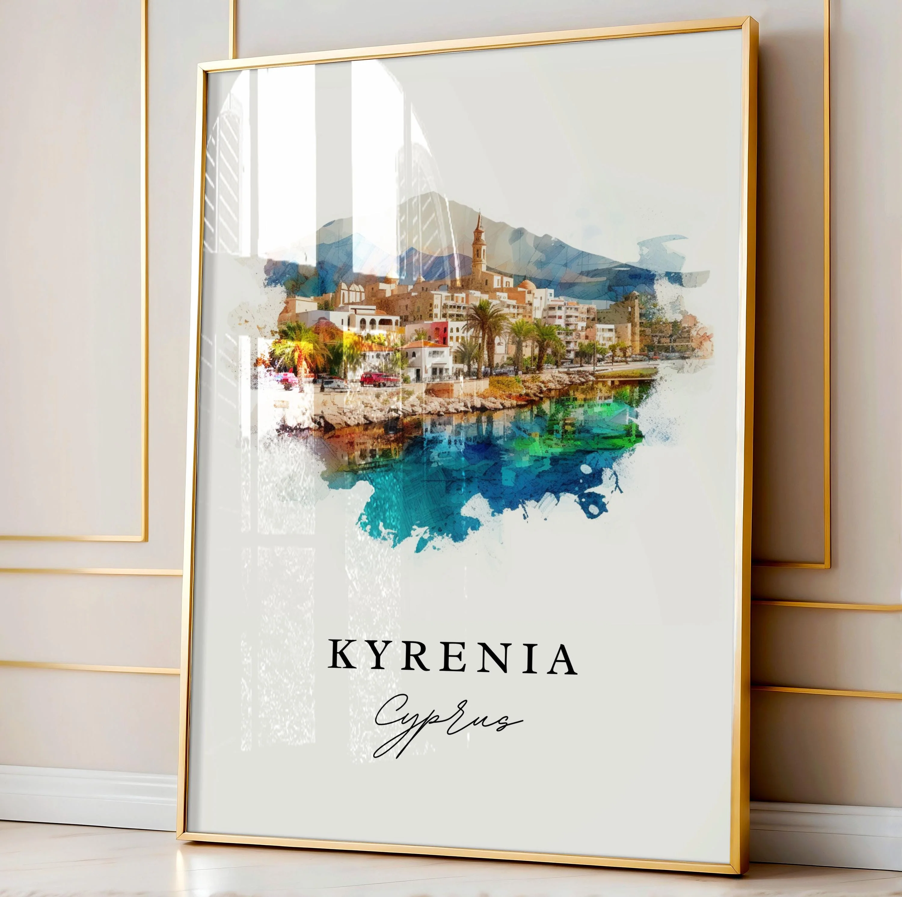 Kyrenia, Cyprus – Watercolor Art Print - Image 4