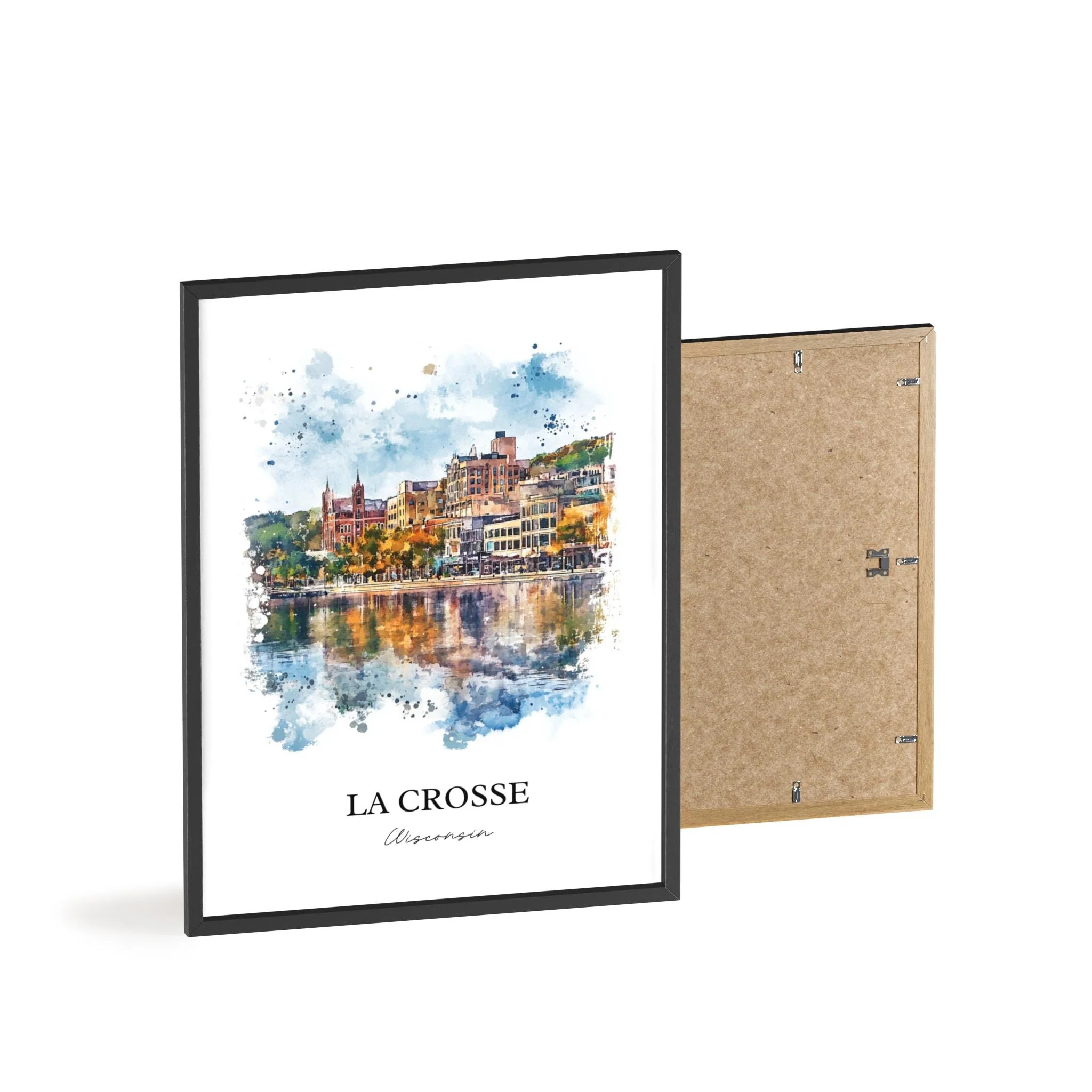 La Crosse, Wisconsin, USA – Watercolor Art Print - Image 8