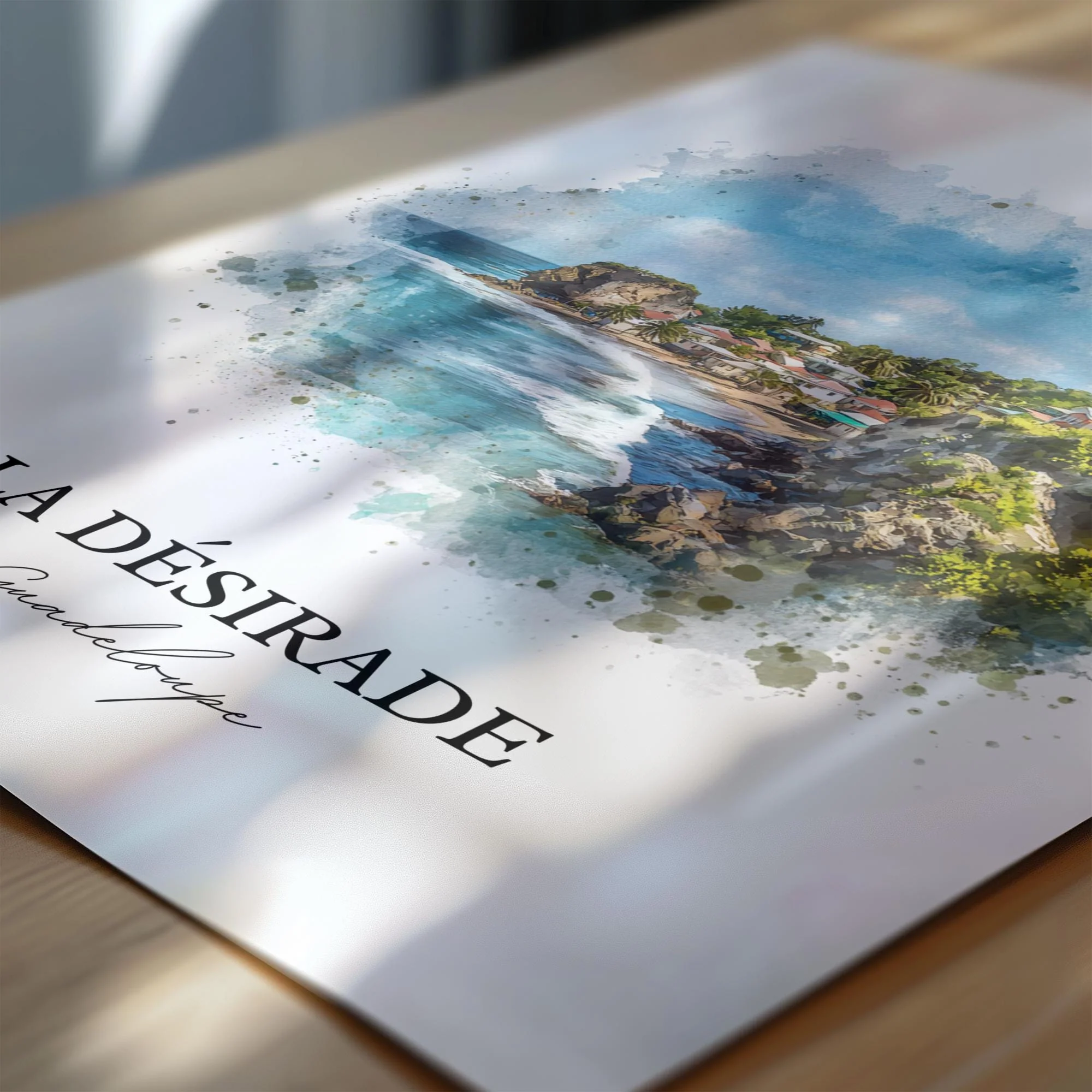 La Désirade, Guadeloupe – Watercolor Art Print - Image 2