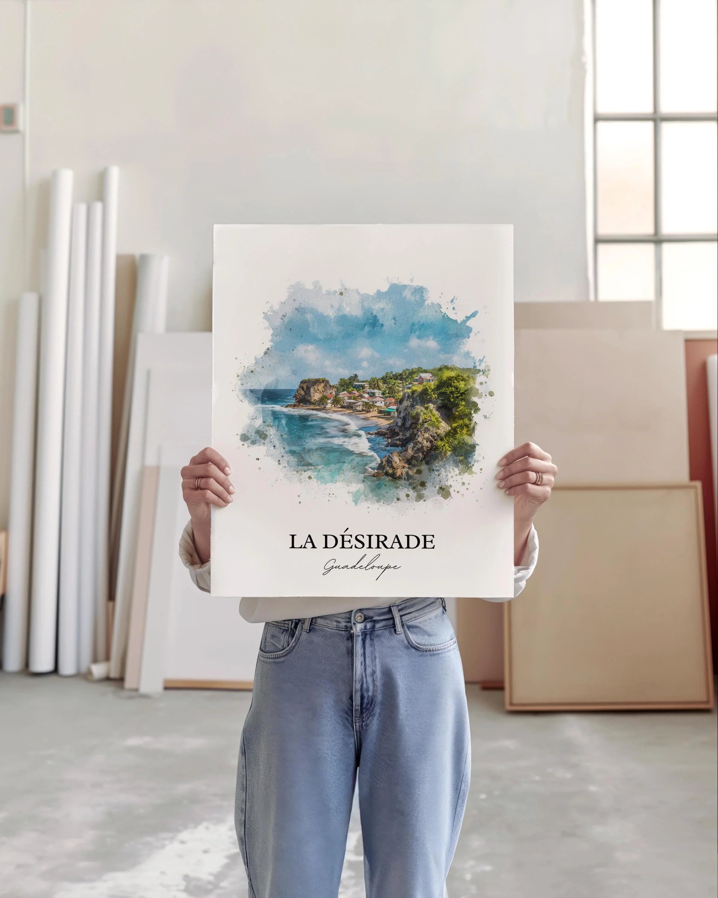 La Désirade, Guadeloupe – Watercolor Art Print - Image 5