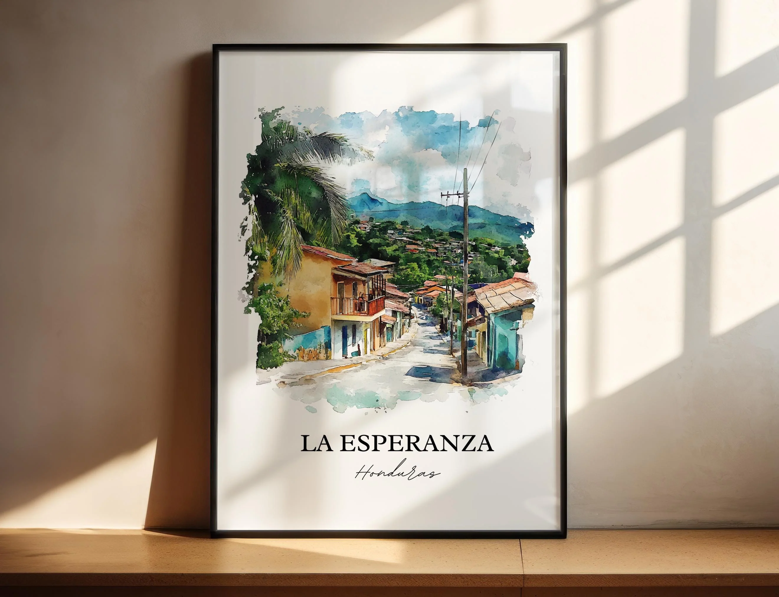 La Esperanza, Honduras – Watercolor Art Print