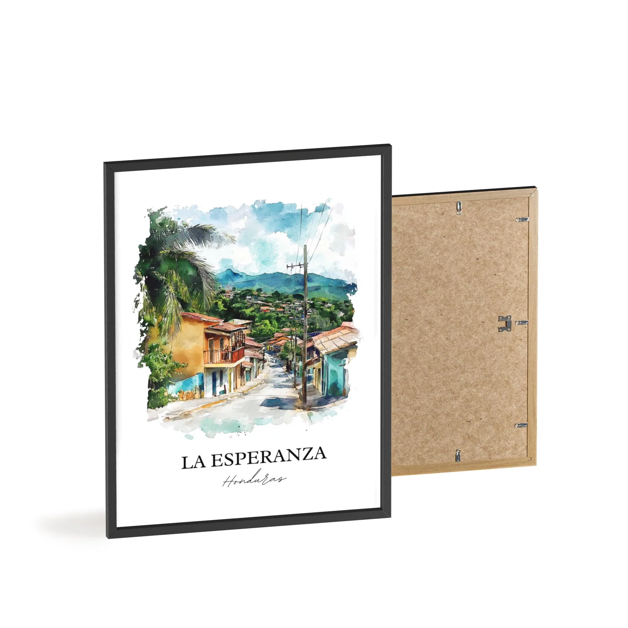 La Esperanza, Honduras – Watercolor Art Print - Image 7