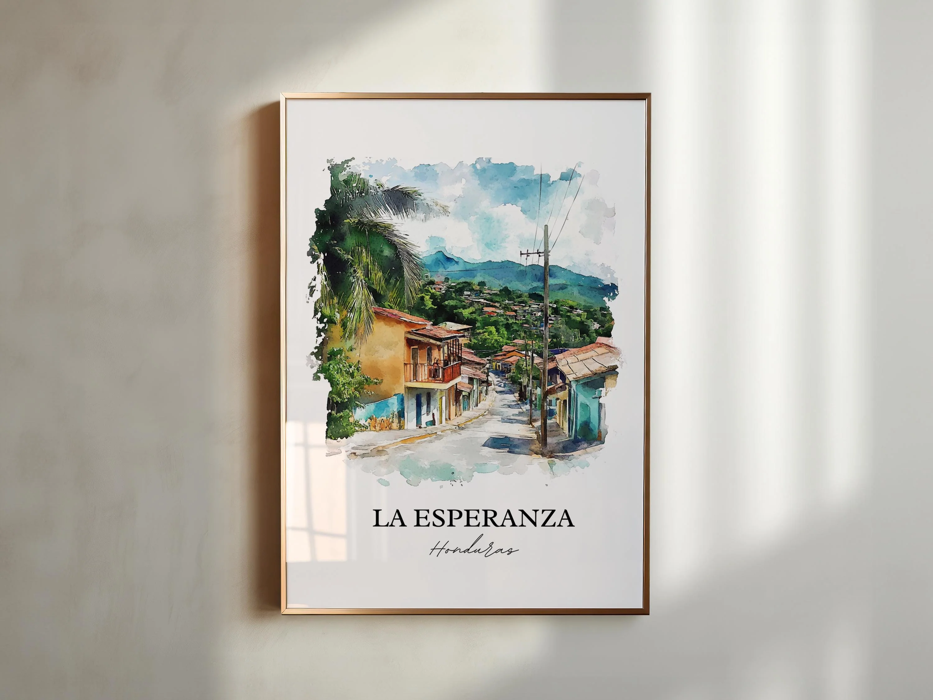 La Esperanza, Honduras – Watercolor Art Print - Image 9