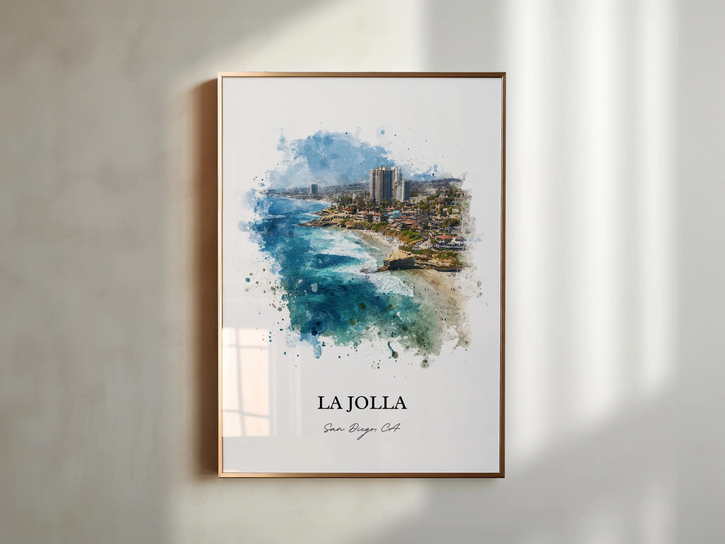 La Jolla, California – Watercolor Art Print - Image 4