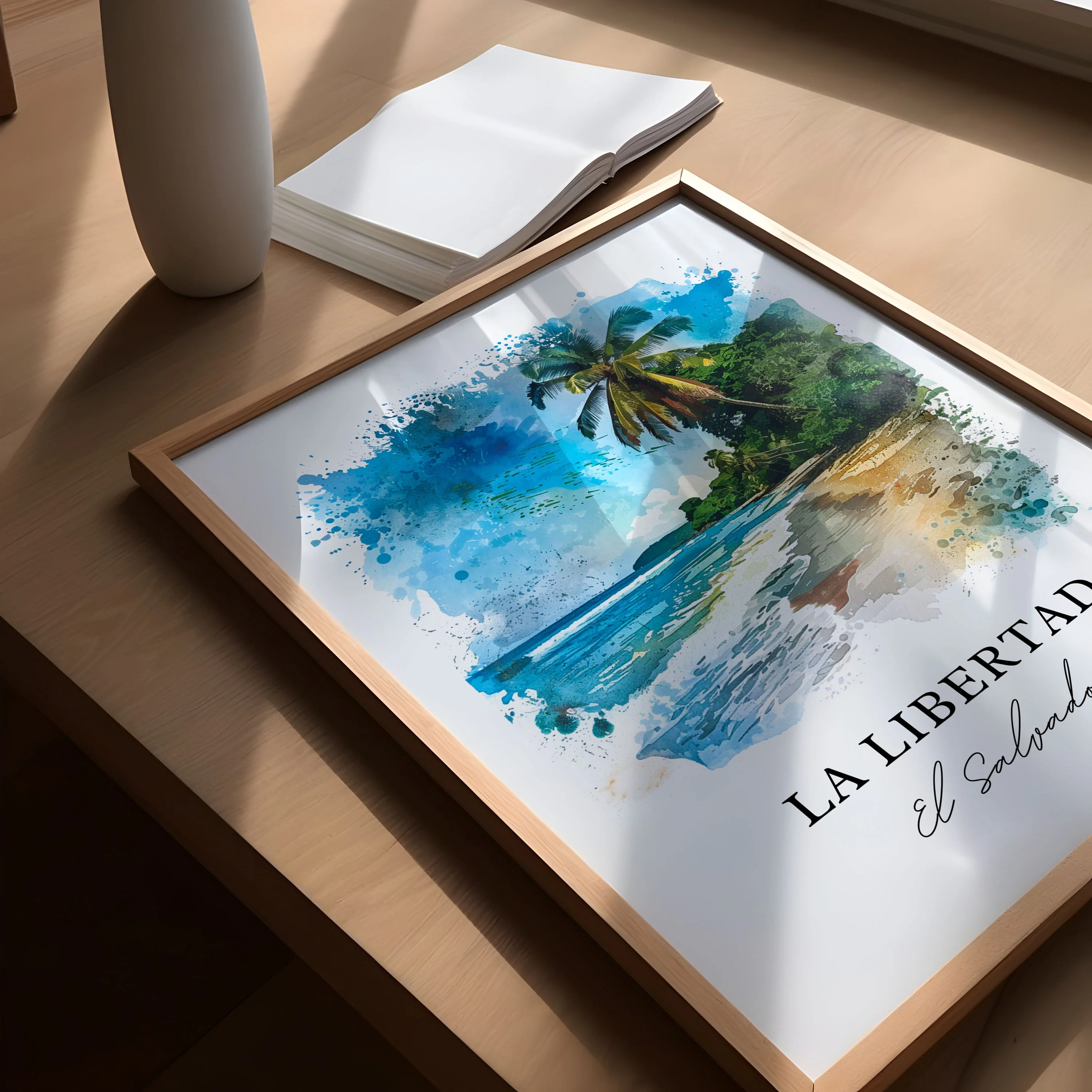 La Libertad, El Salvador – Watercolor Art Print - Image 3