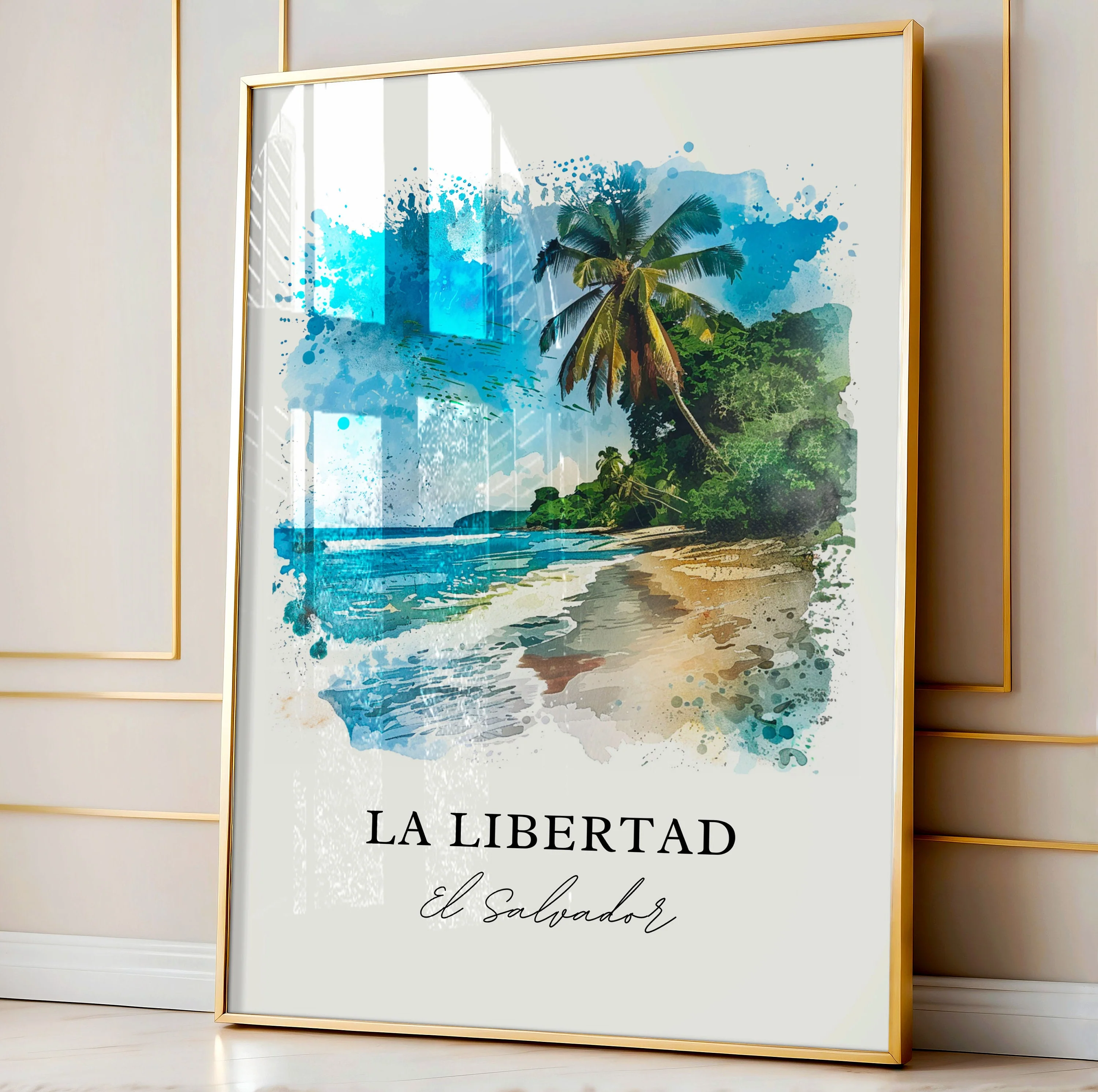 La Libertad, El Salvador – Watercolor Art Print - Image 4