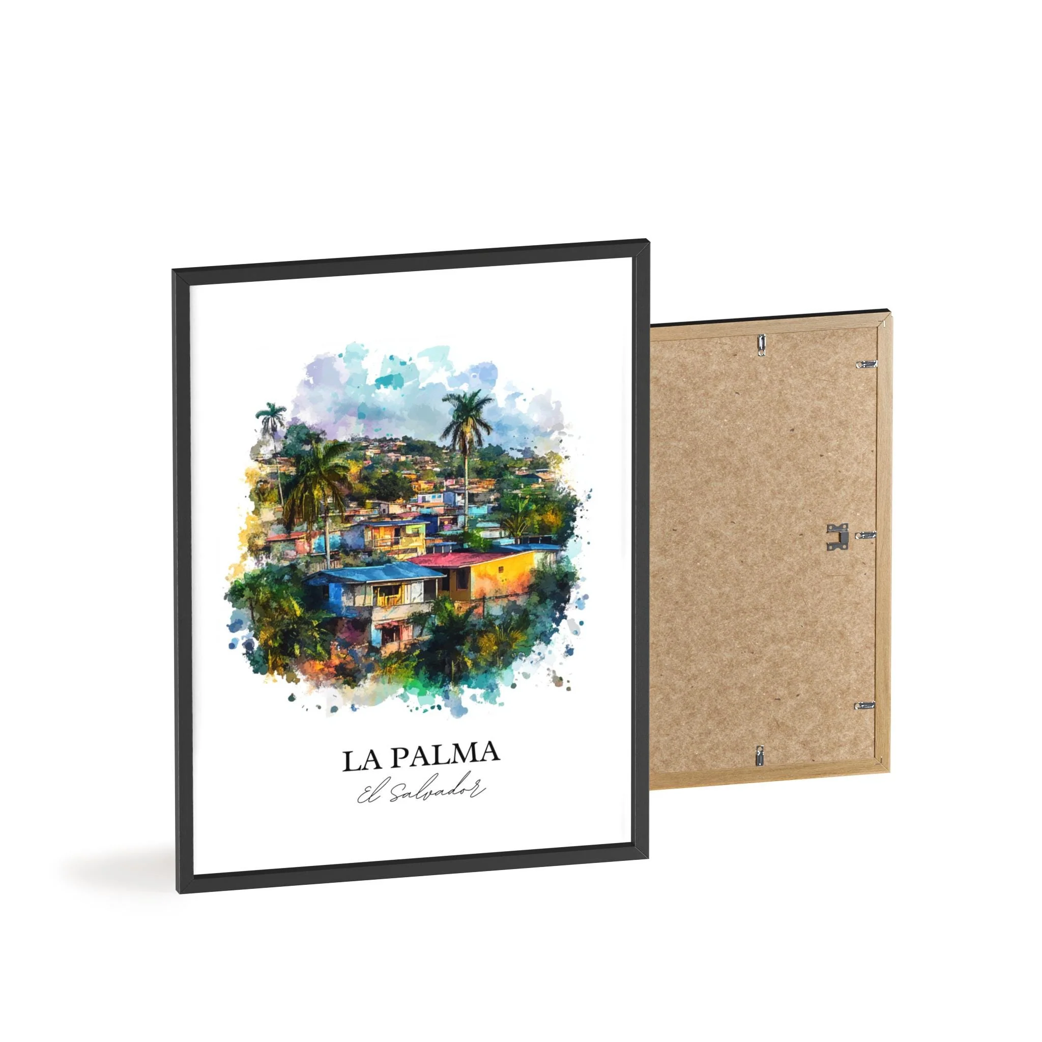 La Palma, El Salvador – Watercolor Art Print - Image 8
