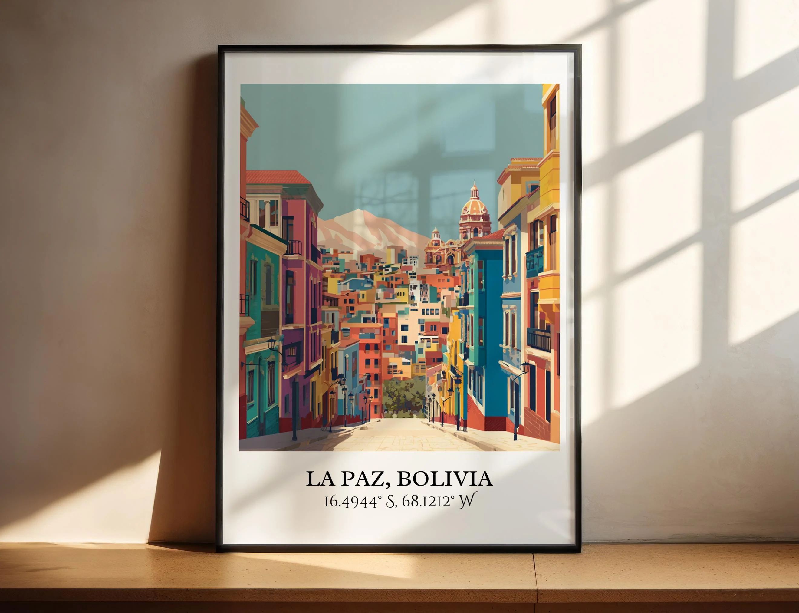 La Paz, Bolivia – Watercolor Art Print