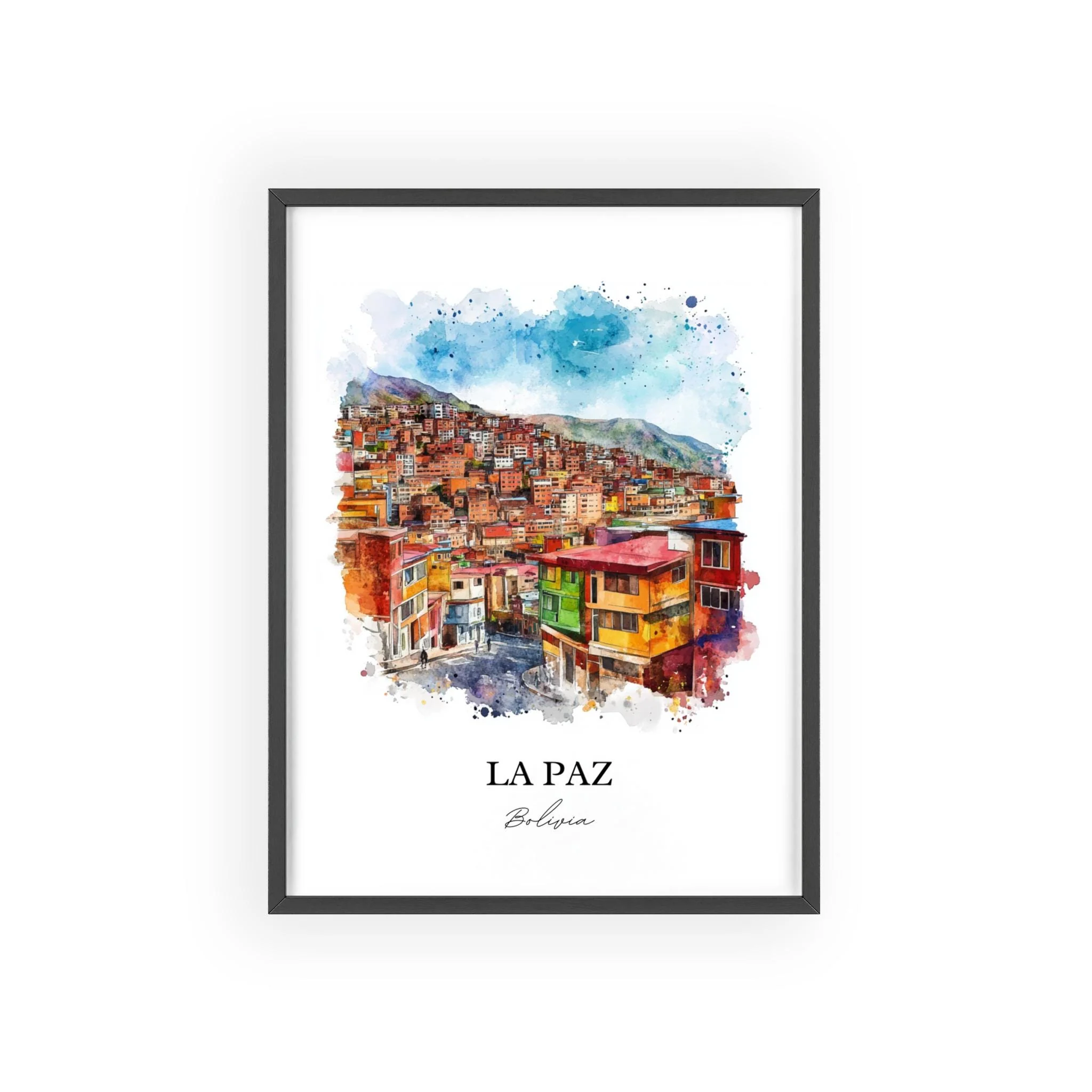 La Paz, Bolivia – Watercolor Art Print - Image 7