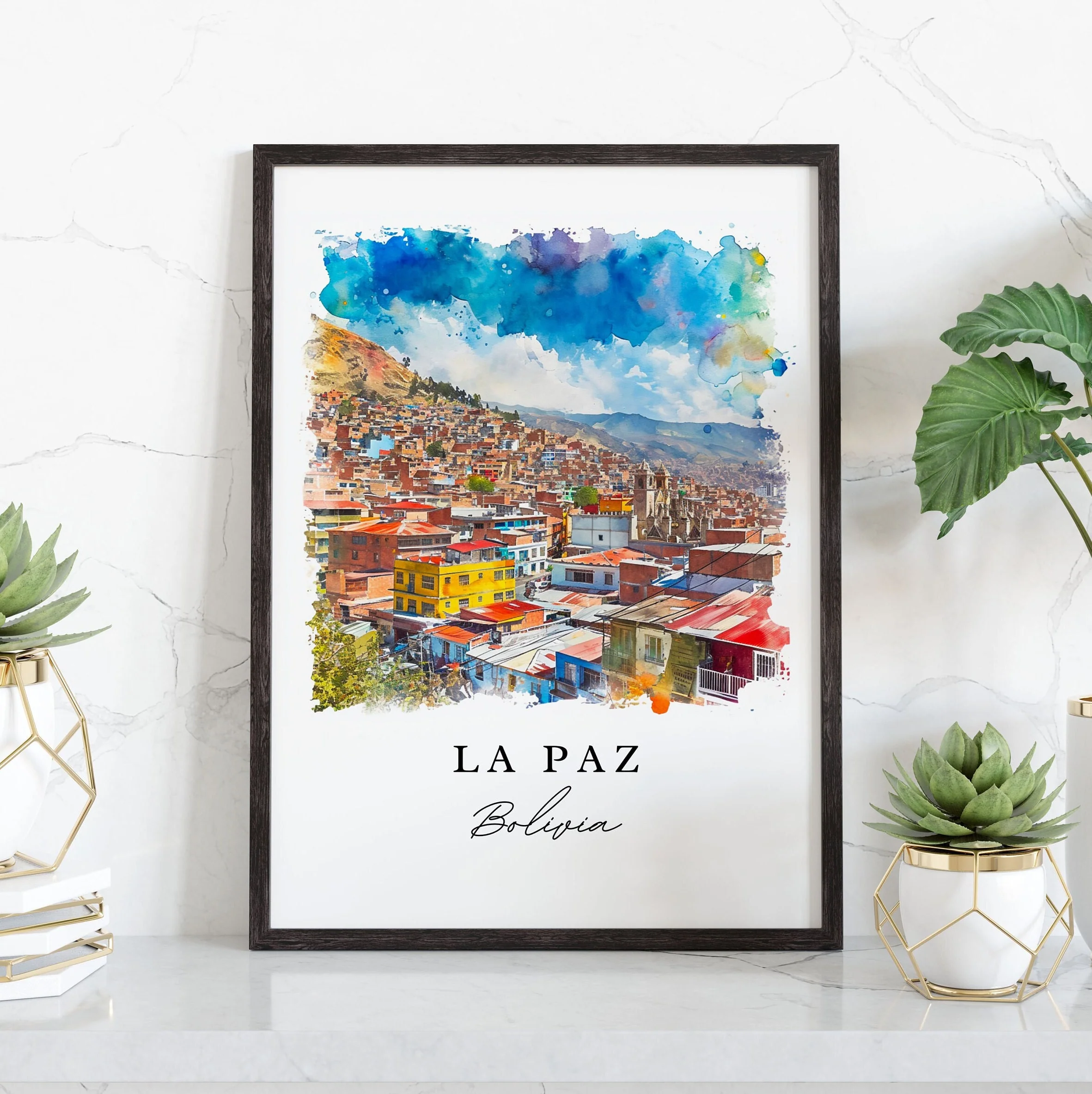 La Paz, Bolivia – Watercolor Art Print - Image 5