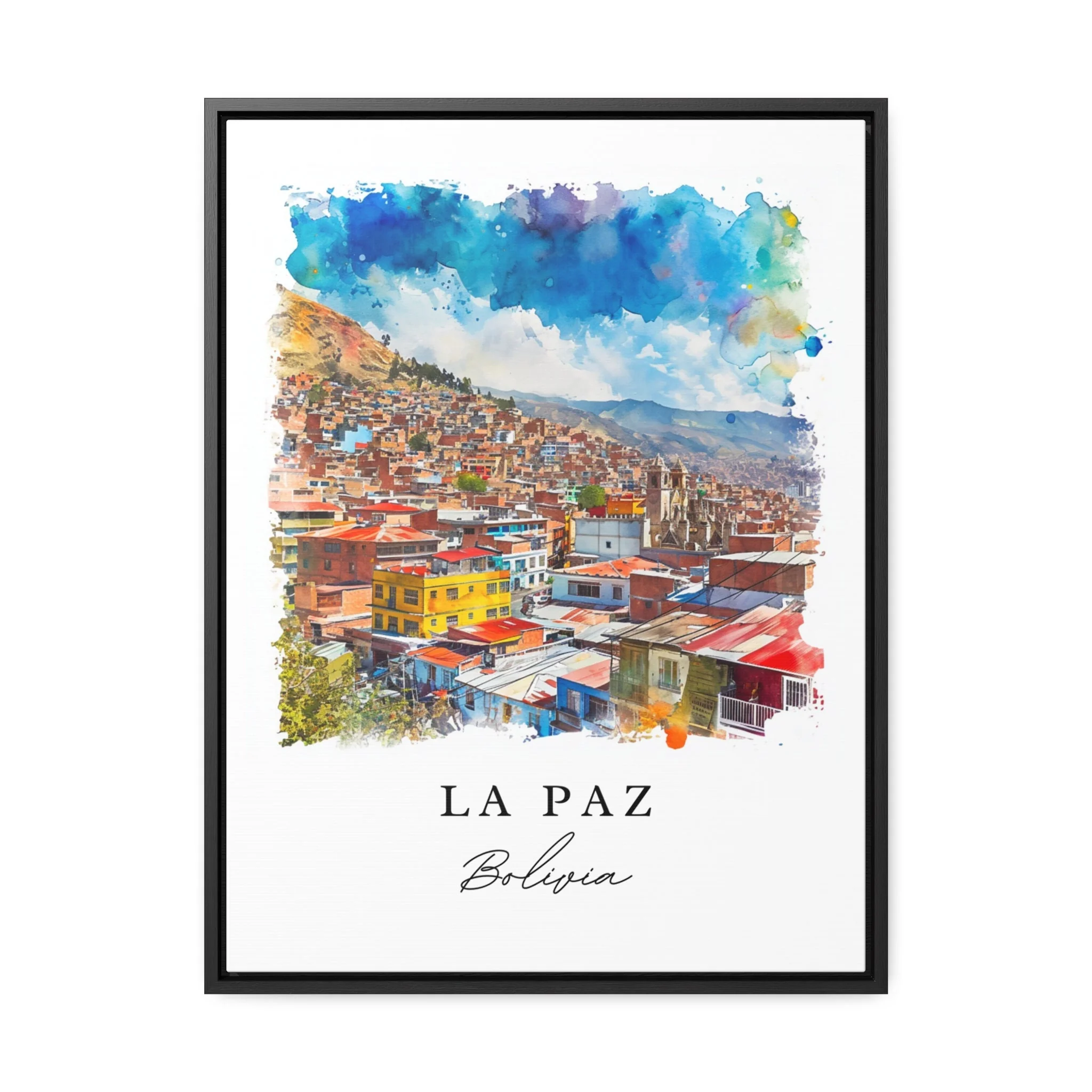 La Paz, Bolivia – Watercolor Art Print - Image 6
