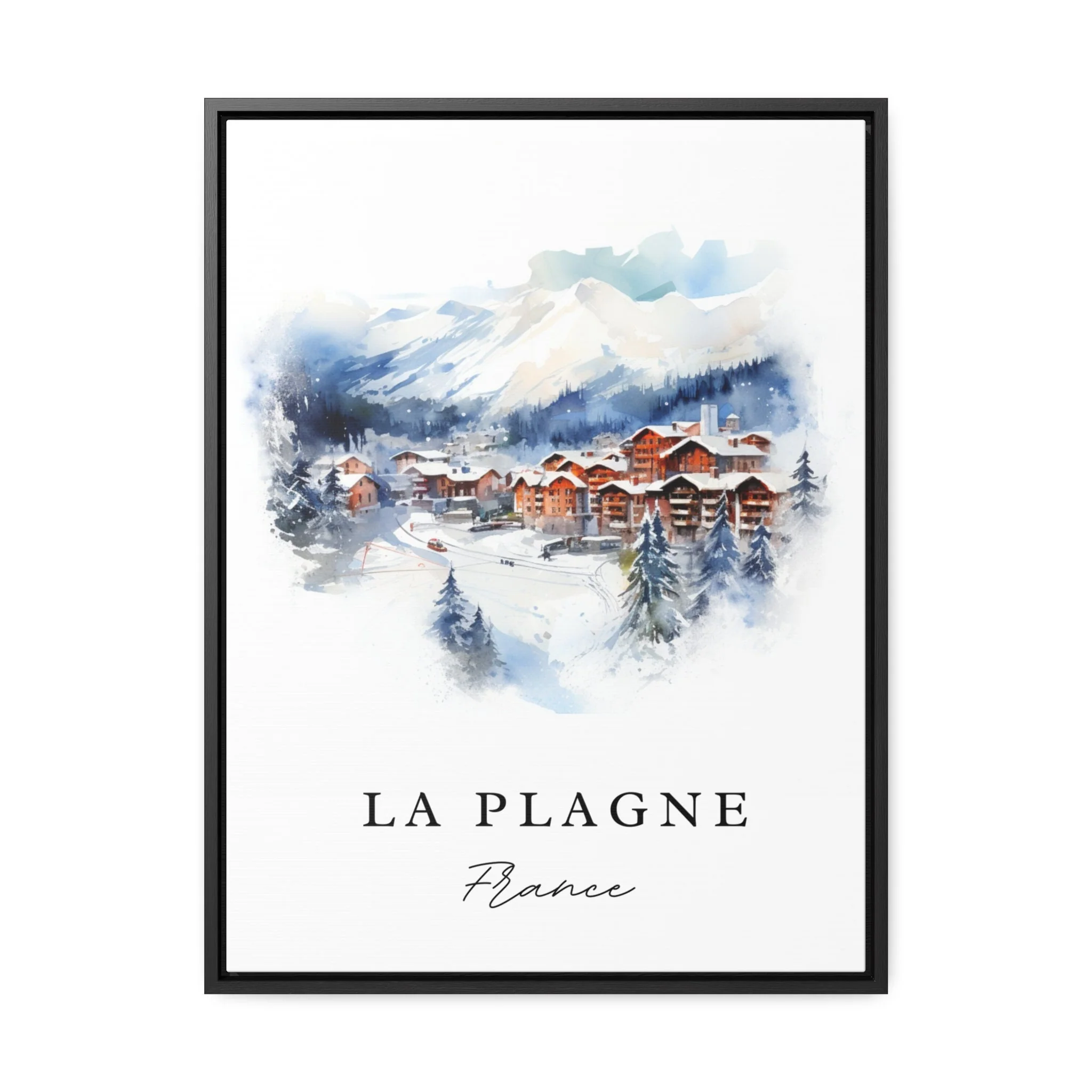 La Plagne, France – Watercolor Art Print - Image 6