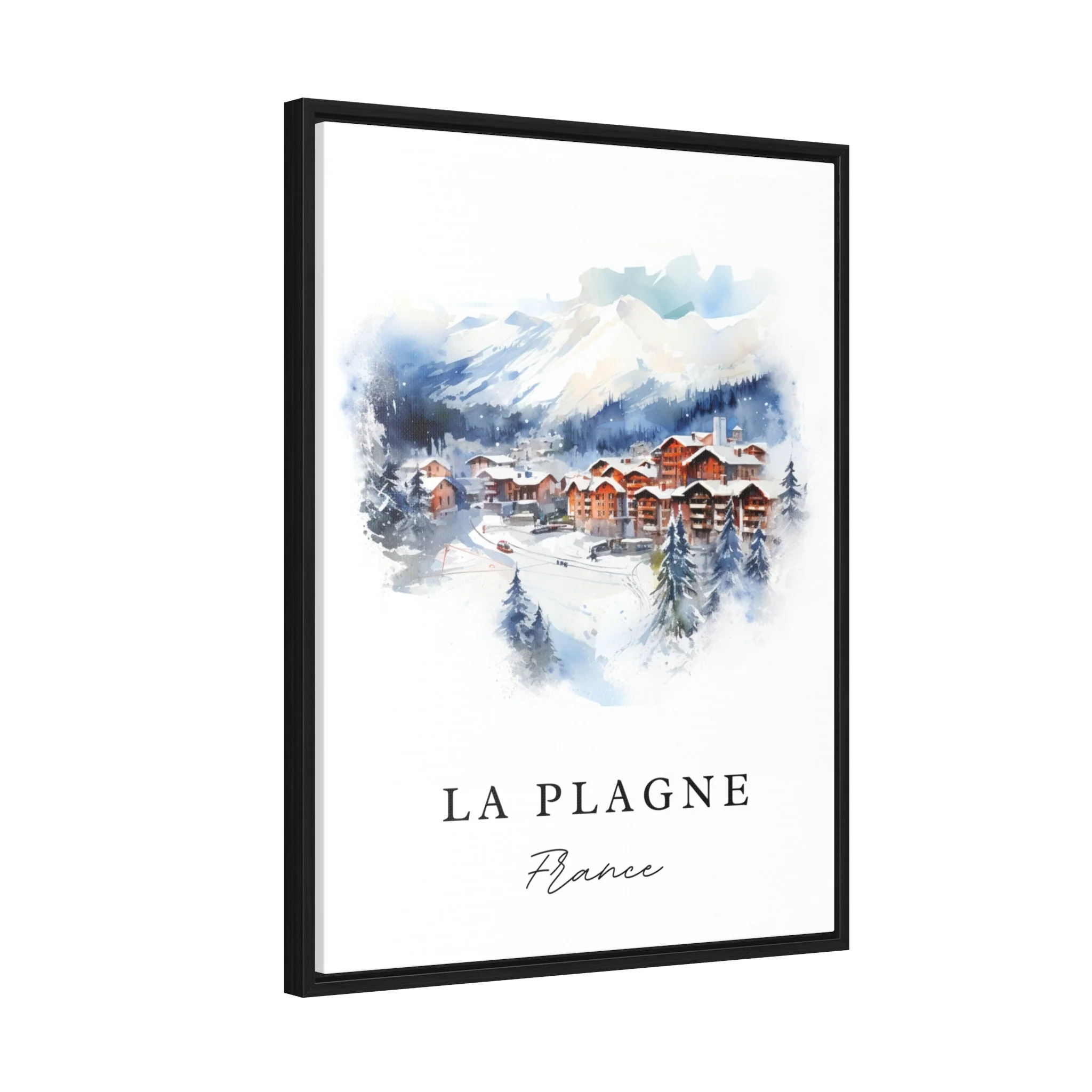 La Plagne, France – Watercolor Art Print - Image 7