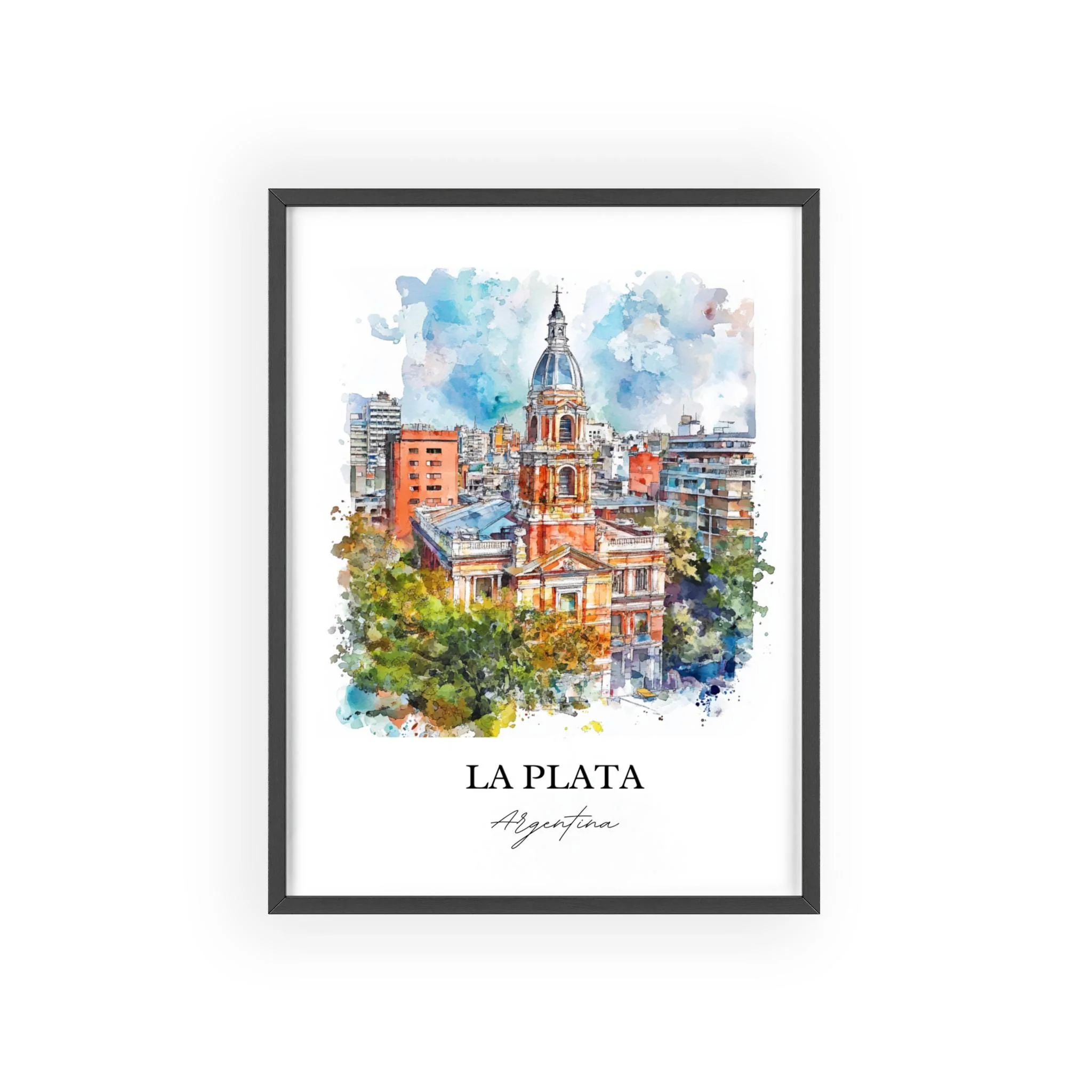 La Plata, Argentina – Watercolor Art Print - Image 7