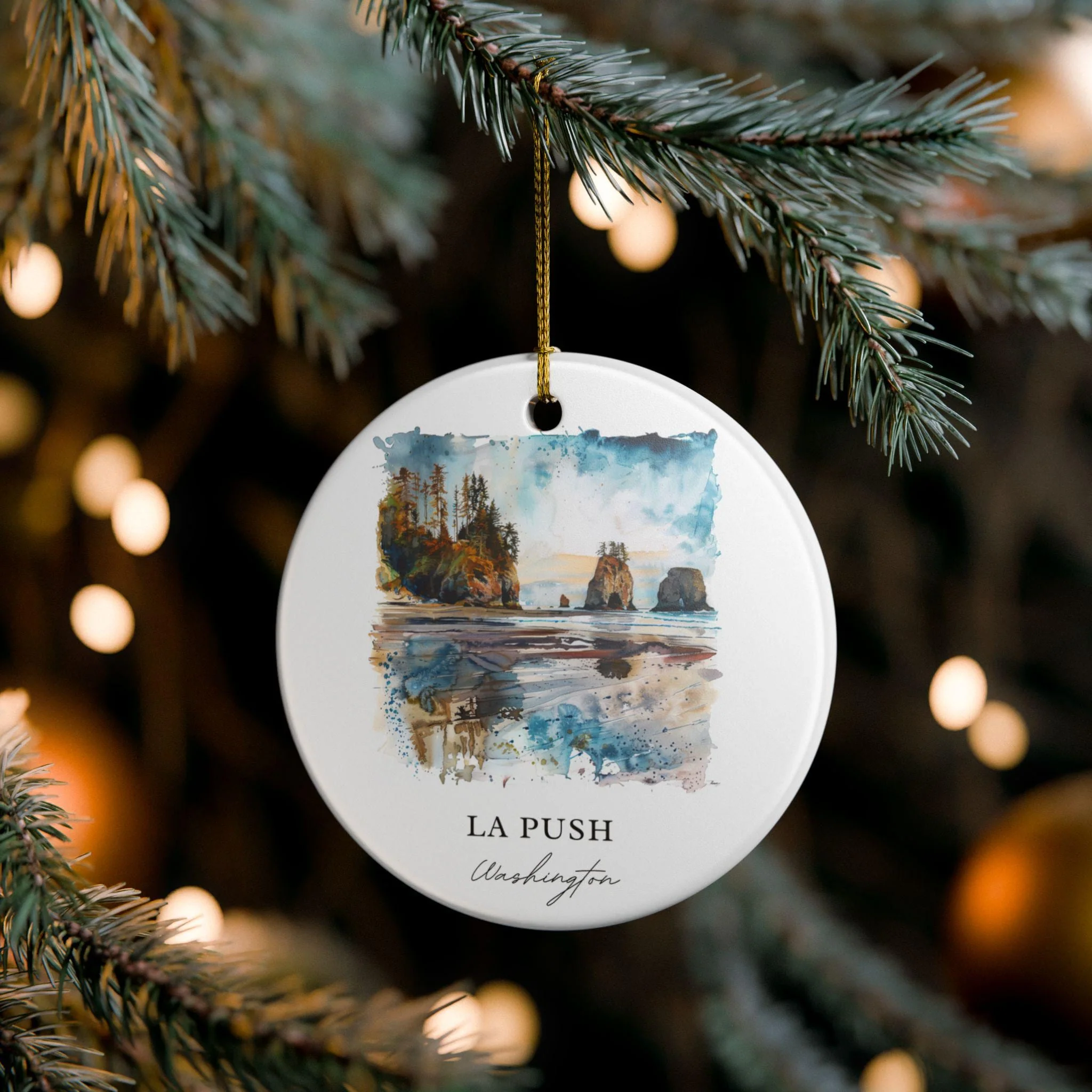 La Push Washington Ornament: Unique La Push Souvenir, La Push WA Xmas Decor, and Authentic La Push Gift - Image 4