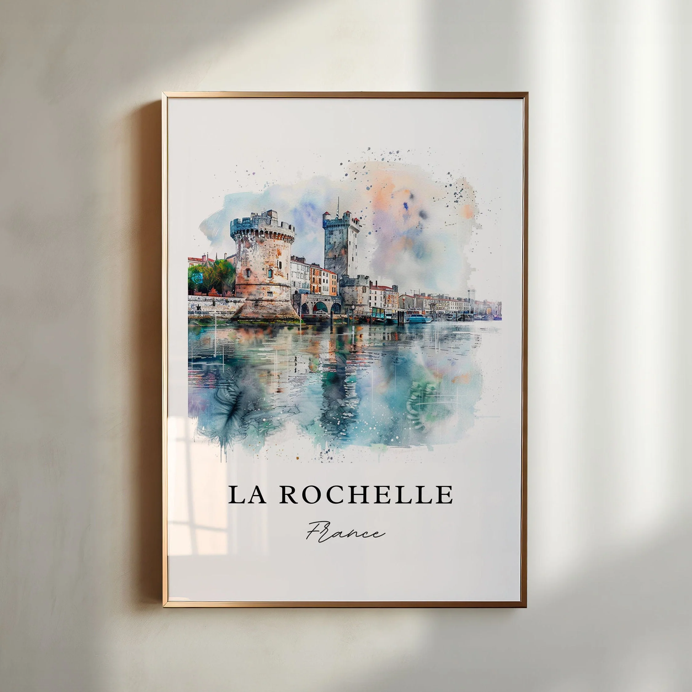 La Rochelle, France – Watercolor Art Print