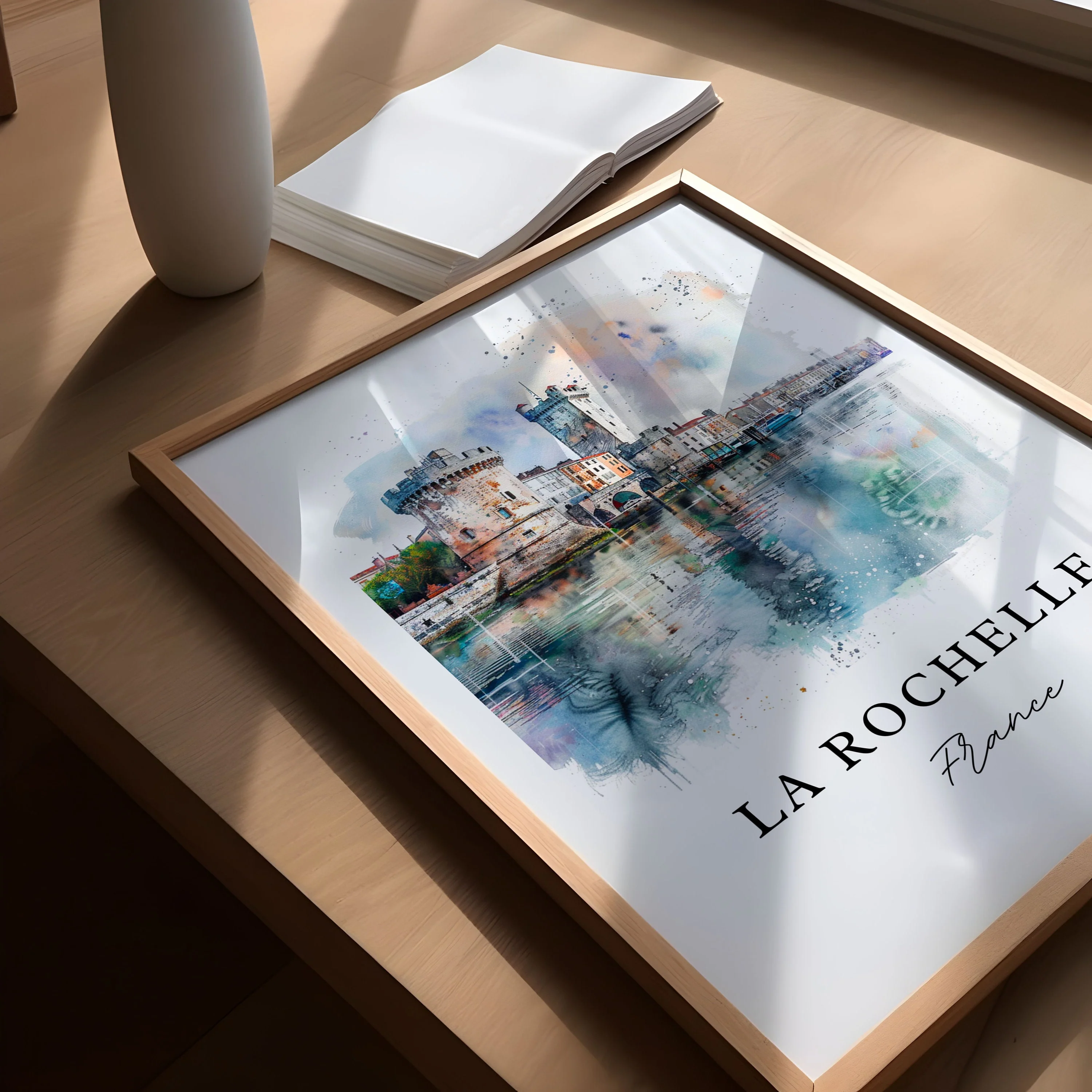 La Rochelle, France – Watercolor Art Print - Image 3