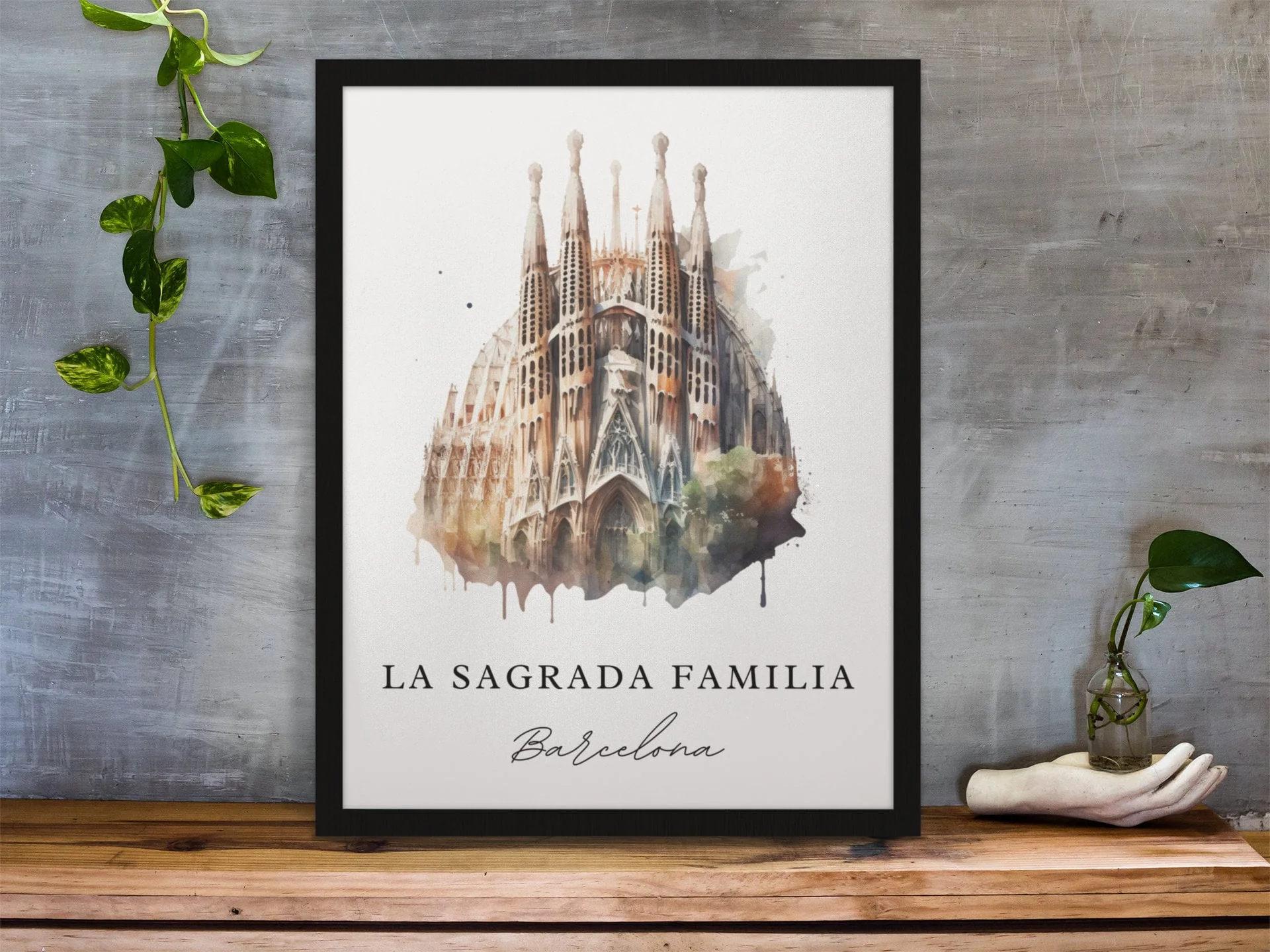 La Sagrada Familia, Barcelona – Watercolor Art Print - Image 4