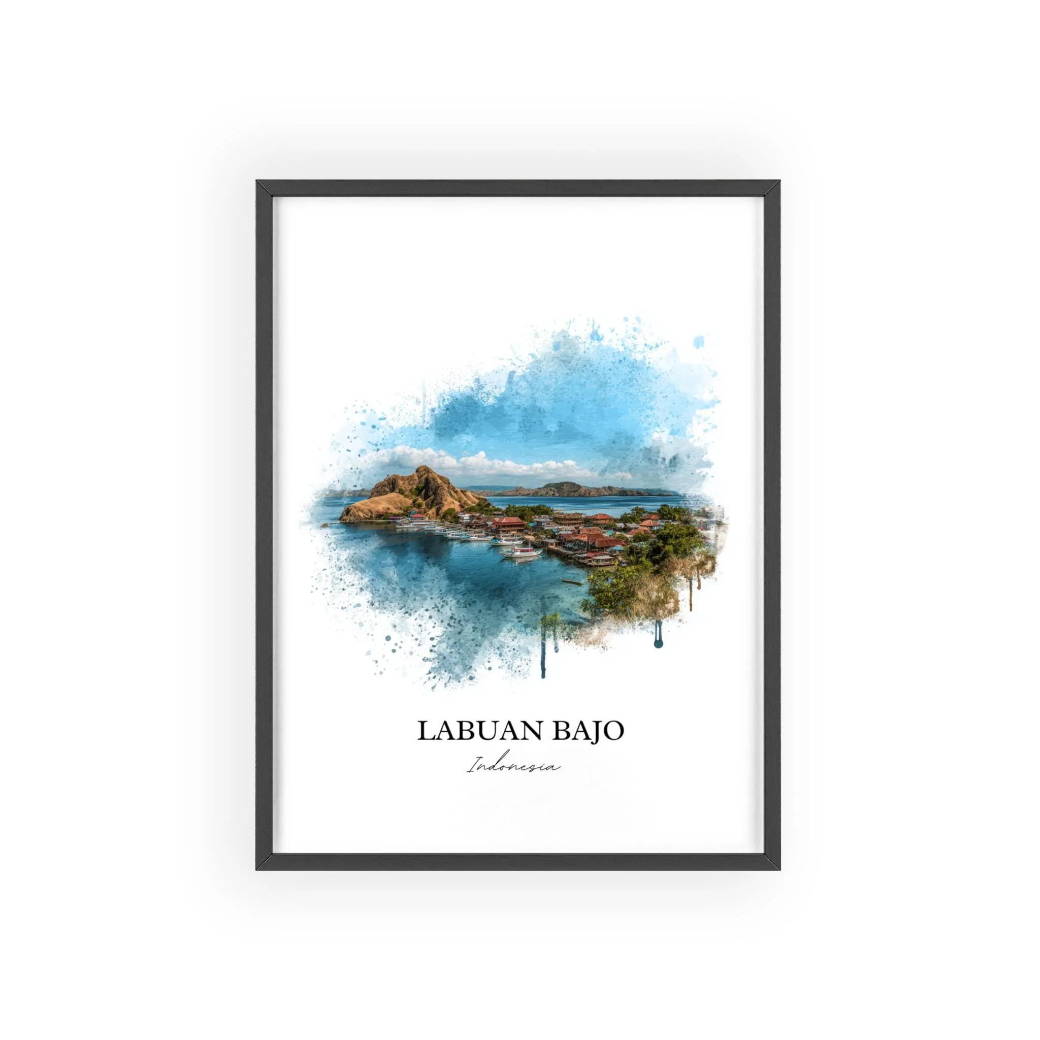Labuan Bajo, Indonesia – Watercolor Art Print - Image 10