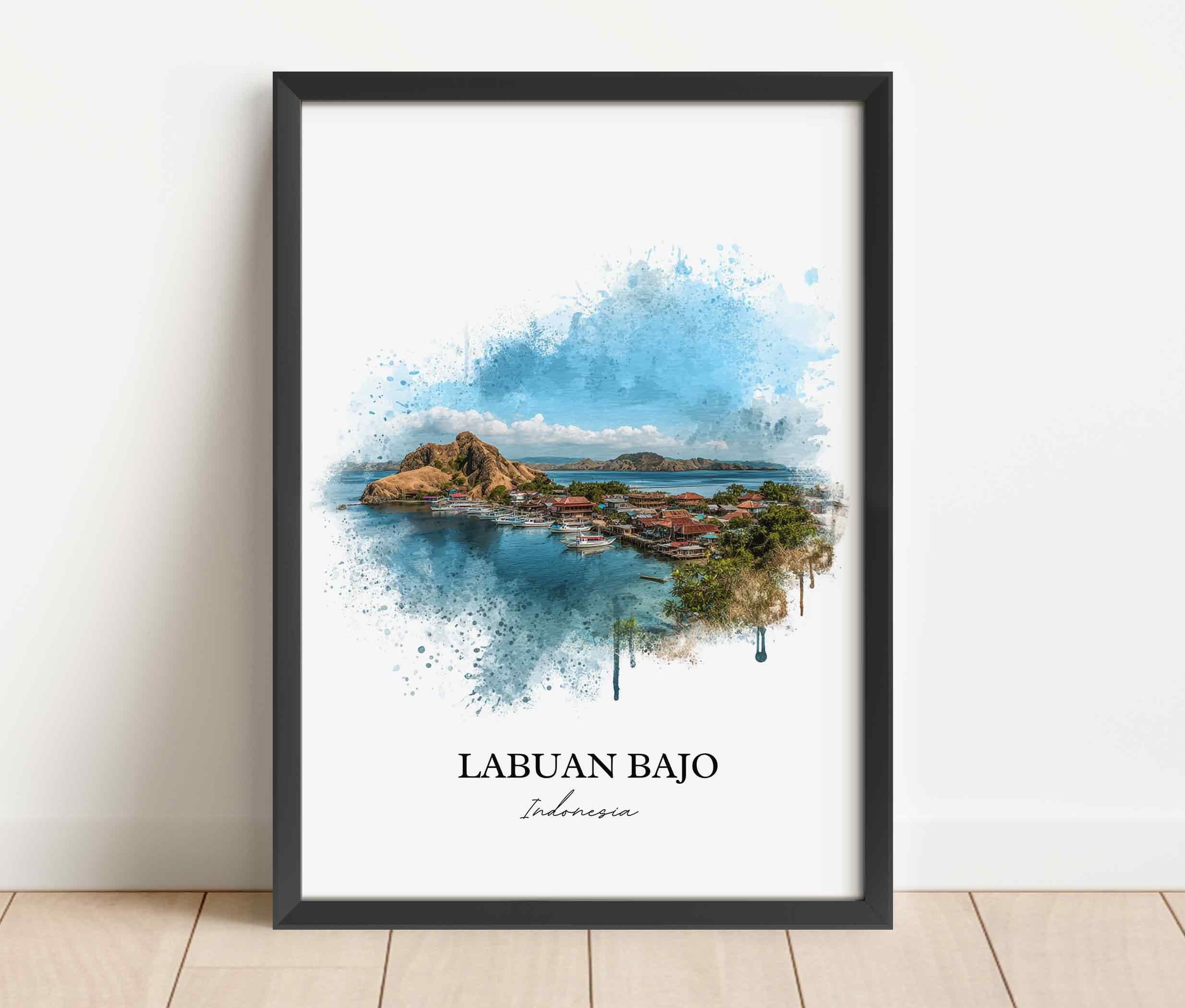 Labuan Bajo, Indonesia – Watercolor Art Print - Image 3