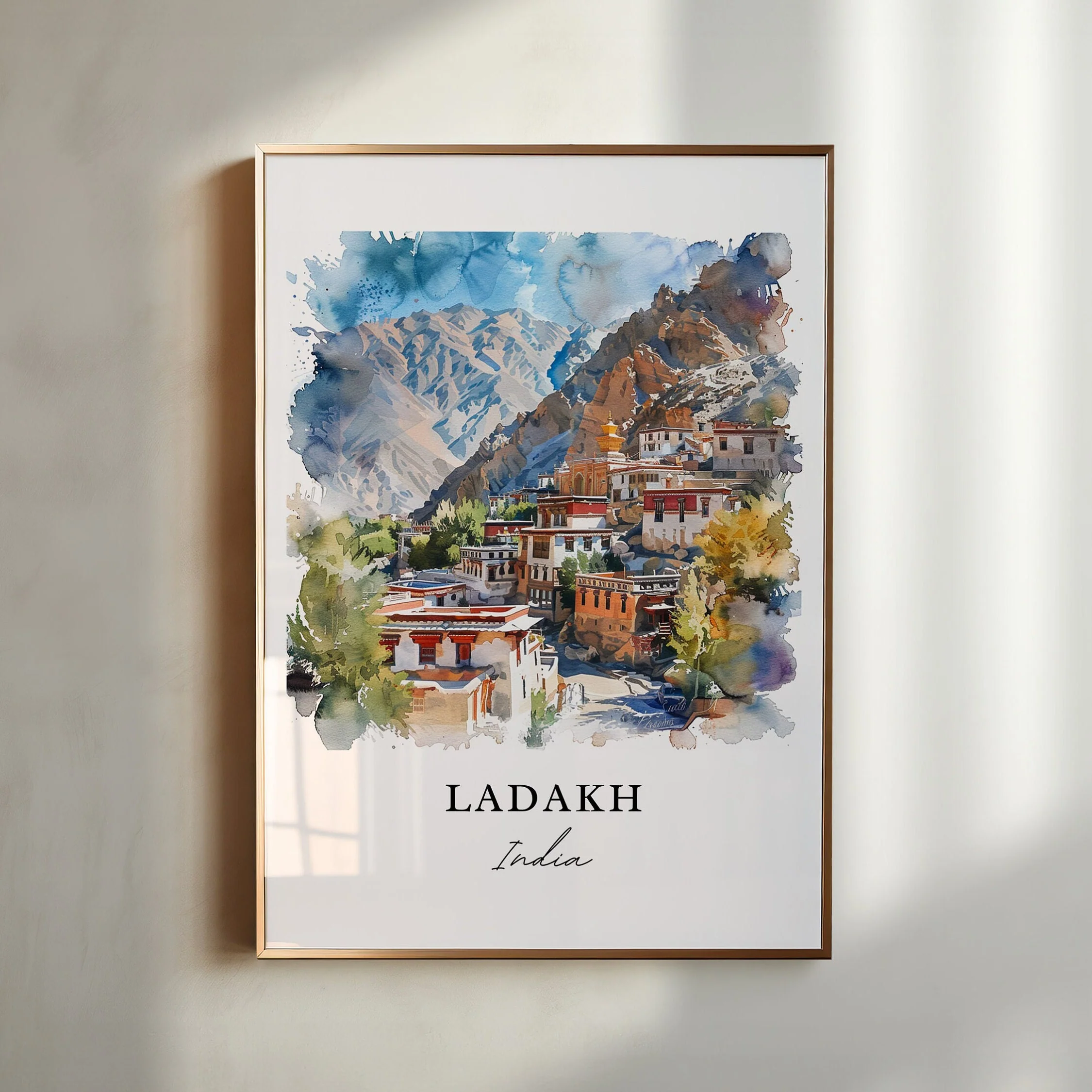 Ladakh, India – Watercolor Art Print