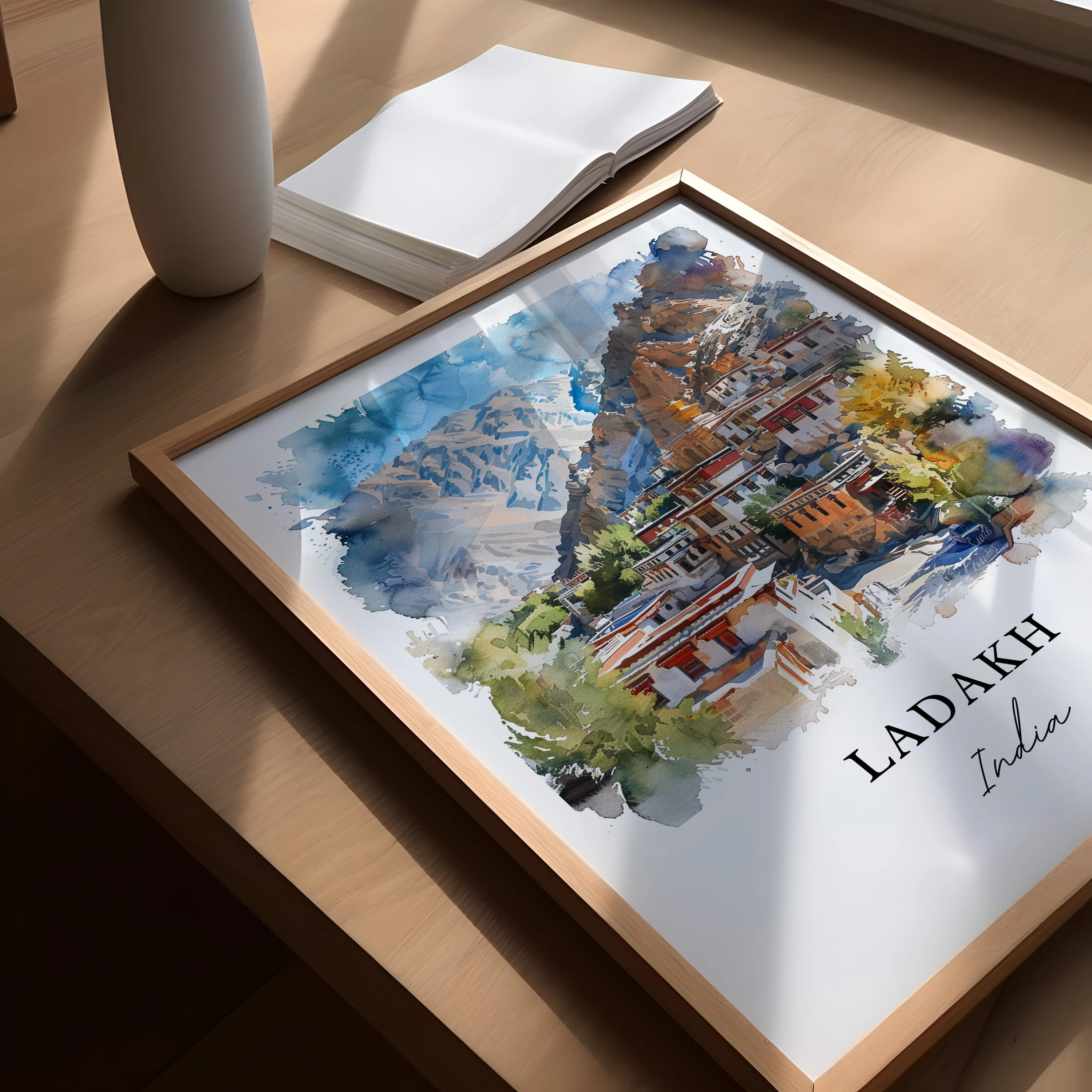 Ladakh, India – Watercolor Art Print - Image 3